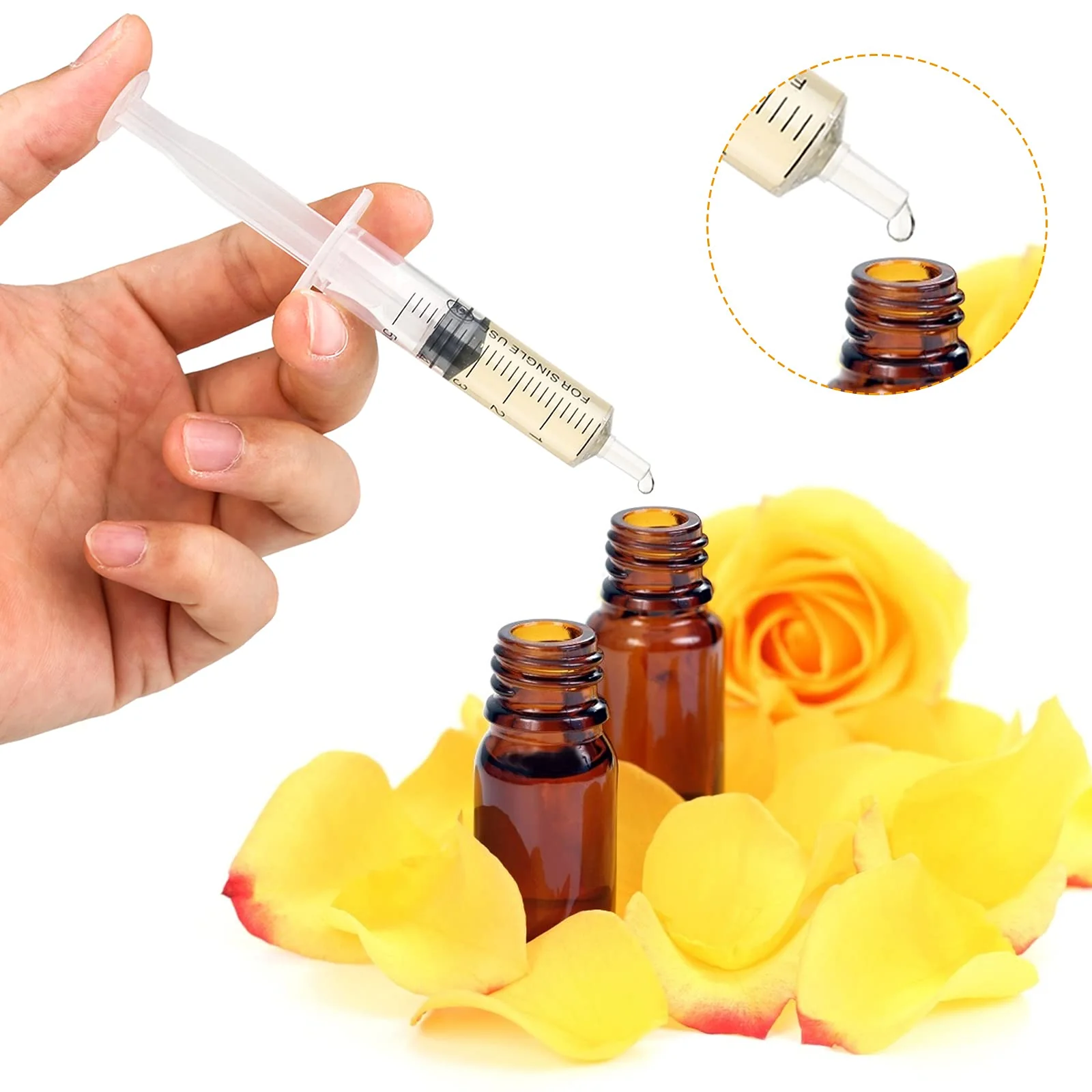 Syringe 5 ml, Pack of 8 Plastic Syringe, Plastic Syringe, Dosing Syringe, Reusable Liquid Syringe for Liquid Measurement and Dispensing, Animal Feeding, Plant Watering - Image 5