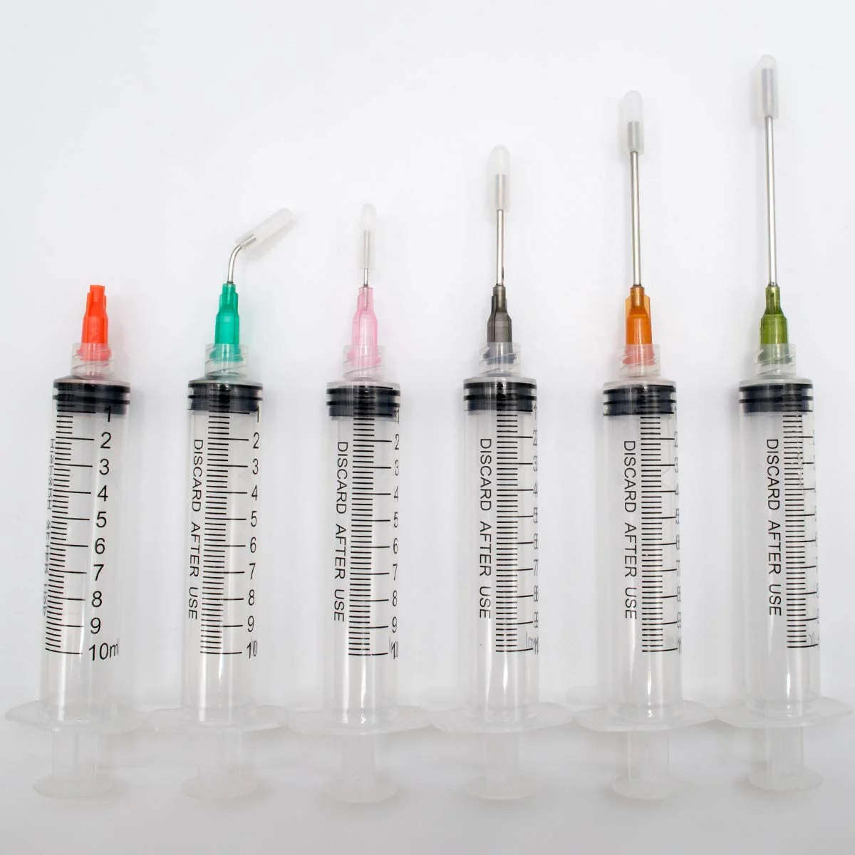 Syringe Set with Blunt Needles, 1ml, 3ml, 5ml, 10ml with 14g, 15g, 16g, 18g, 20g Blunt Needles and Syringe Cap for DIY Craft Refill Glue, Industrial Applications (8 Pieces) Pack of 8 - Image 7