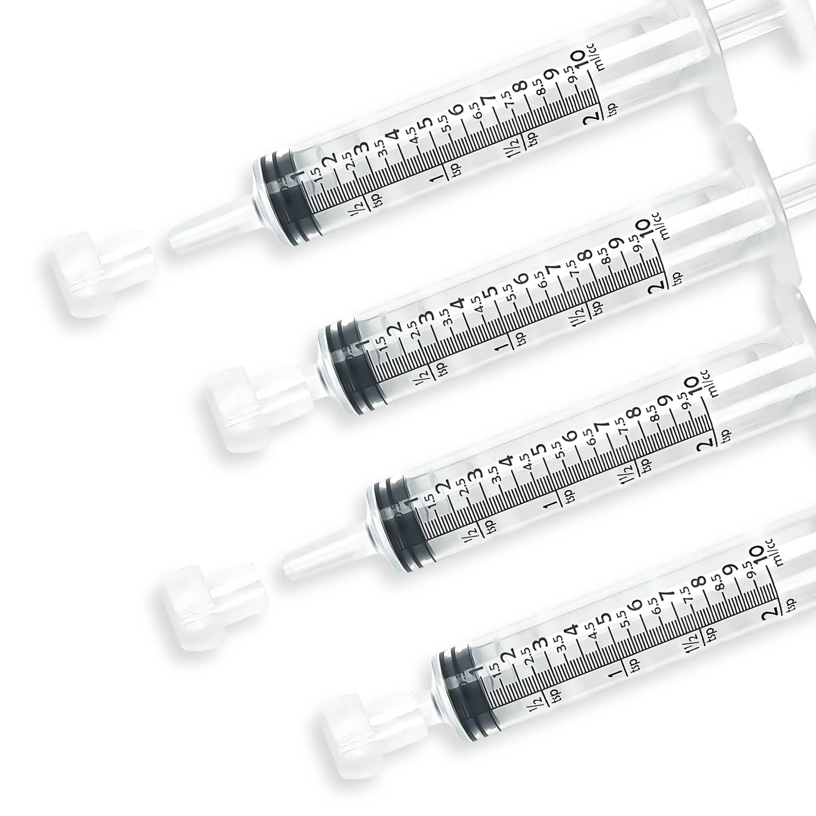 Syringes 10 ml - Pack of 20 Syringes with Lid, Syringe Without Needle, Plastic Syringe, Feed Syringe, Dosing Syringe, for Laboratory, Plants, Engine Oil or Brake Fluid (Not Medical Use) - Image 6