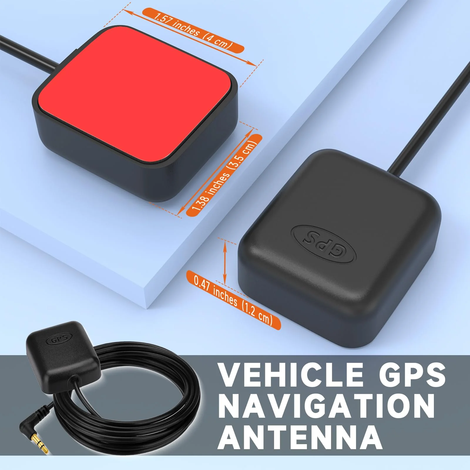 SZSAUTO Vehicle GPS Antenna Waterproof Active GPS Dash Cam Antenna with 3.5mm Plug for Car Truck SUV Windshield Mirror Dash Camera Cam Vedio Surveillance Monitoring DVR Recorder GPS Tracker Receiver 3.5 mm Plug - Image 2