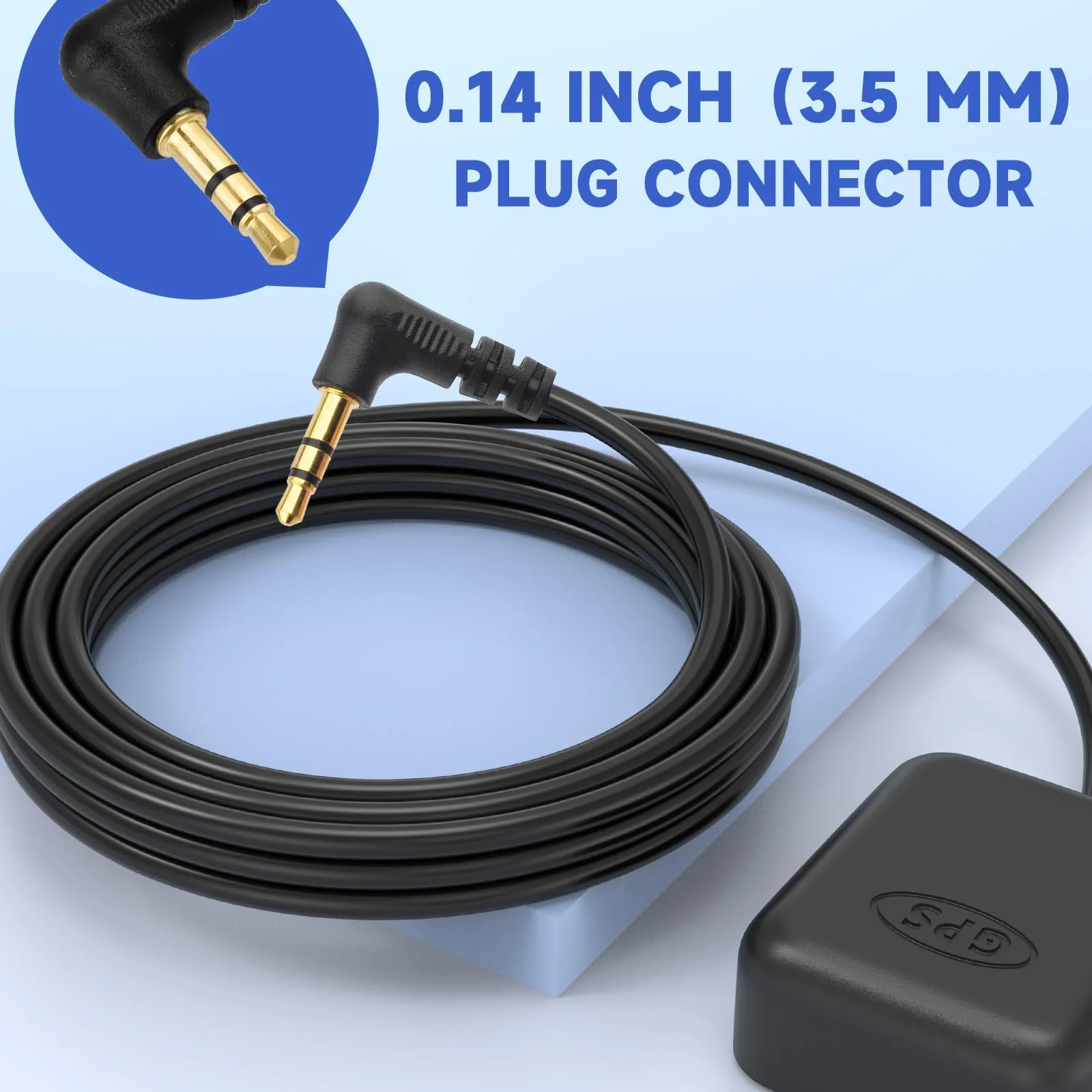 SZSAUTO Vehicle GPS Antenna Waterproof Active GPS Dash Cam Antenna with 3.5mm Plug for Car Truck SUV Windshield Mirror Dash Camera Cam Vedio Surveillance Monitoring DVR Recorder GPS Tracker Receiver 3.5 mm Plug - Image 3