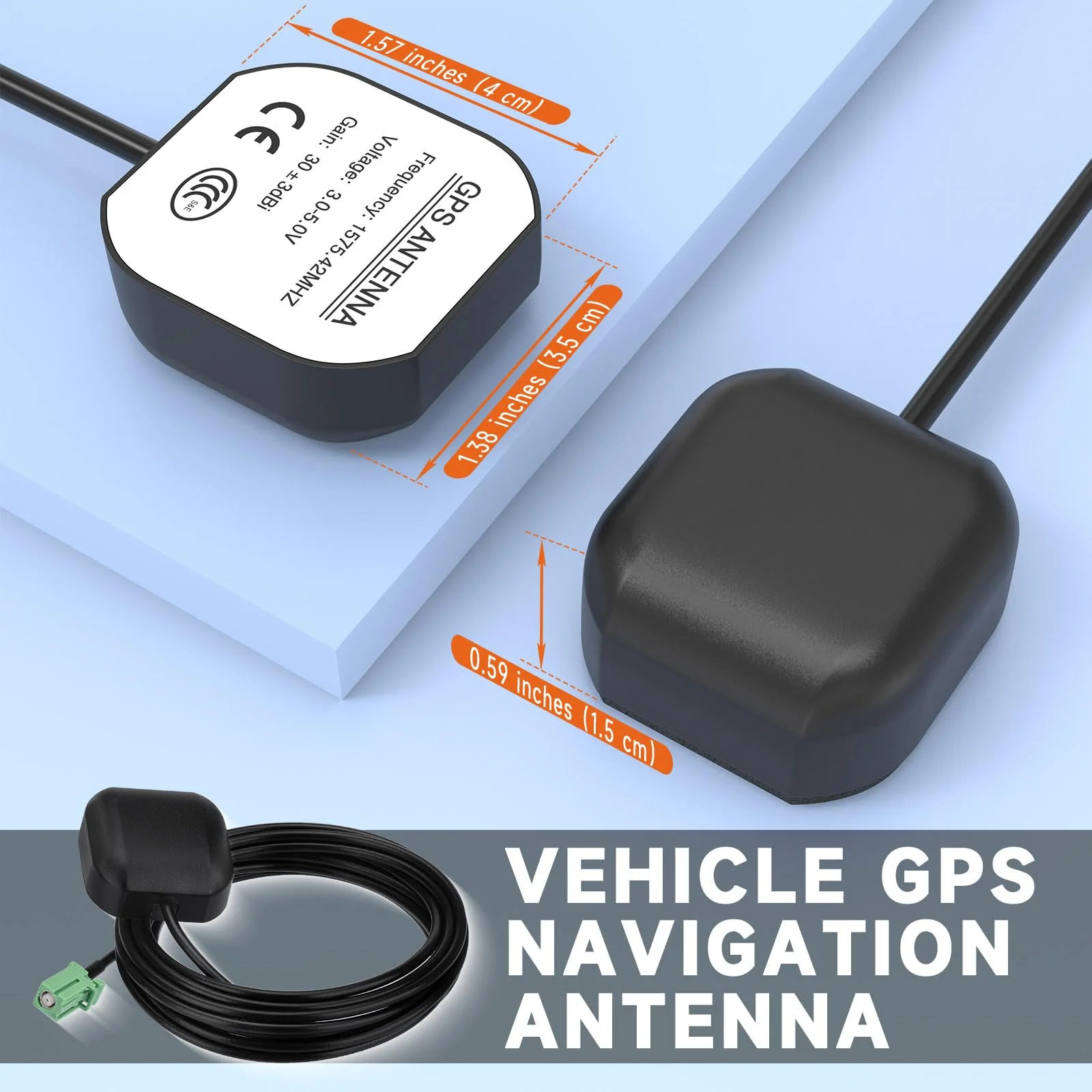 SZSAUTO Waterproof Active GPS Navigation Antennae Car GPS Antenna Compatible with Pioneer AVIC 5000NEX 5100NEX 5200NEX 5201NEX 6000NEX 6100NEX 6200NEX 6201NEX 7000NEX 7100NEX 7200NEX 8000NEX GPS Units AVIC Straight Female Connector - Image 2