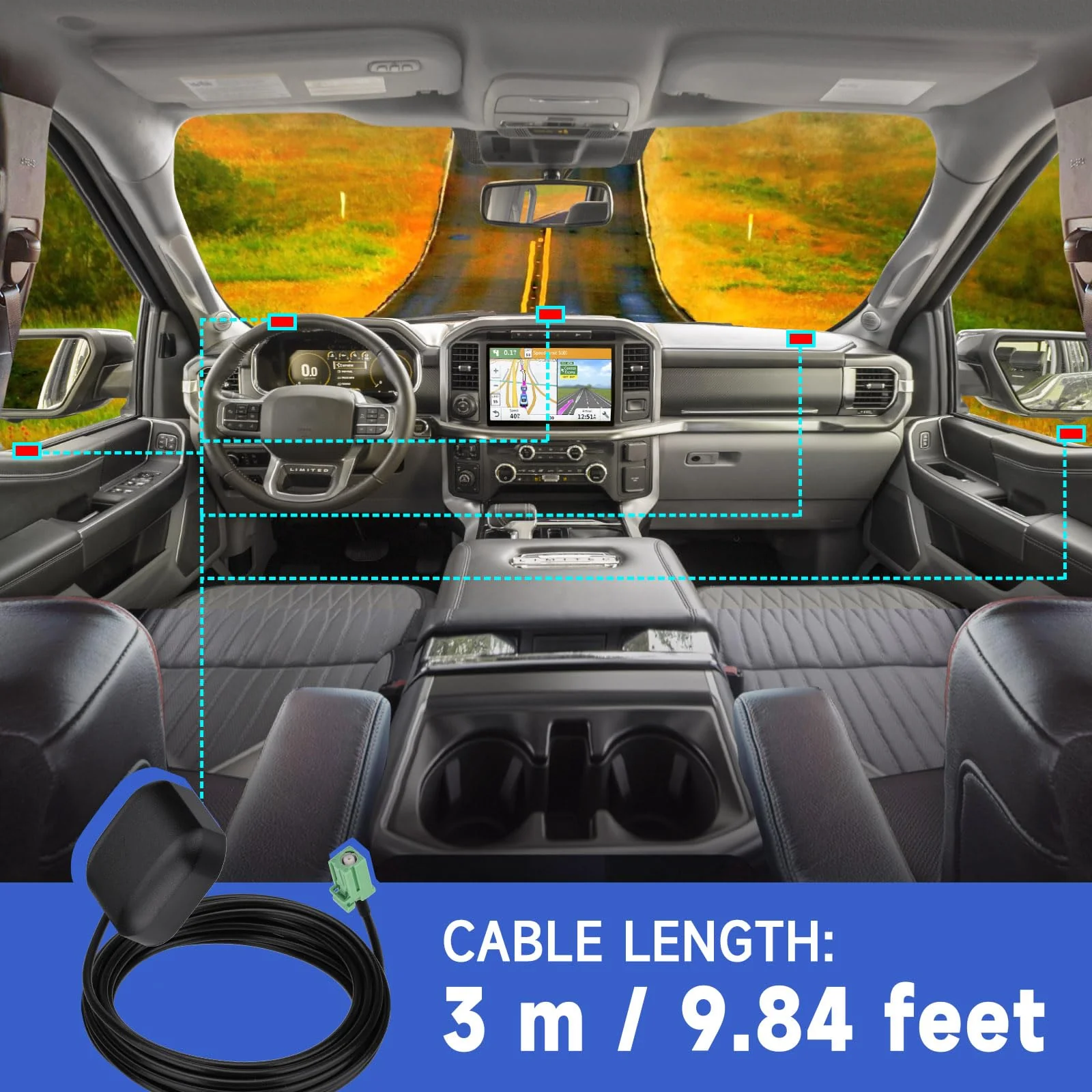 SZSAUTO Waterproof Active GPS Navigation Antennae Car GPS Antenna Compatible with Pioneer AVIC 5000NEX 5100NEX 5200NEX 5201NEX 6000NEX 6100NEX 6200NEX 6201NEX 7000NEX 7100NEX 7200NEX 8000NEX GPS Units AVIC Straight Female Connector - Image 6