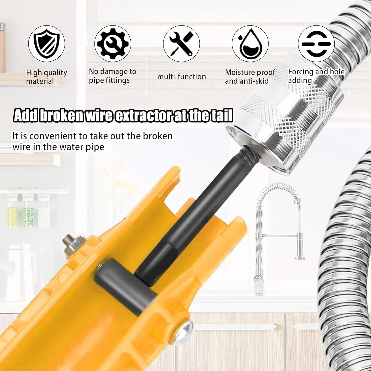 SZZETK 14 in 1 Tap Key, Tap Key, Multifunctional Tap Key, Tap Key for Sink Toilet Bowl Sink Kitchen Sanitary - Image 5