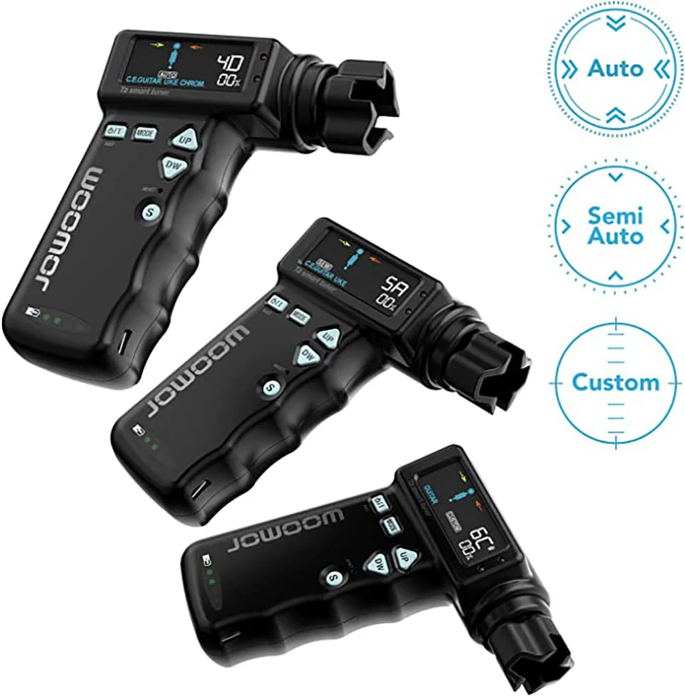 T2 Smart Guitar Tuner & Automatic Peg String Winder 2-in-1 Multi-functional String Instrument Tool for Guitars/Ukulele/Banjo/Mandolin - Image 2