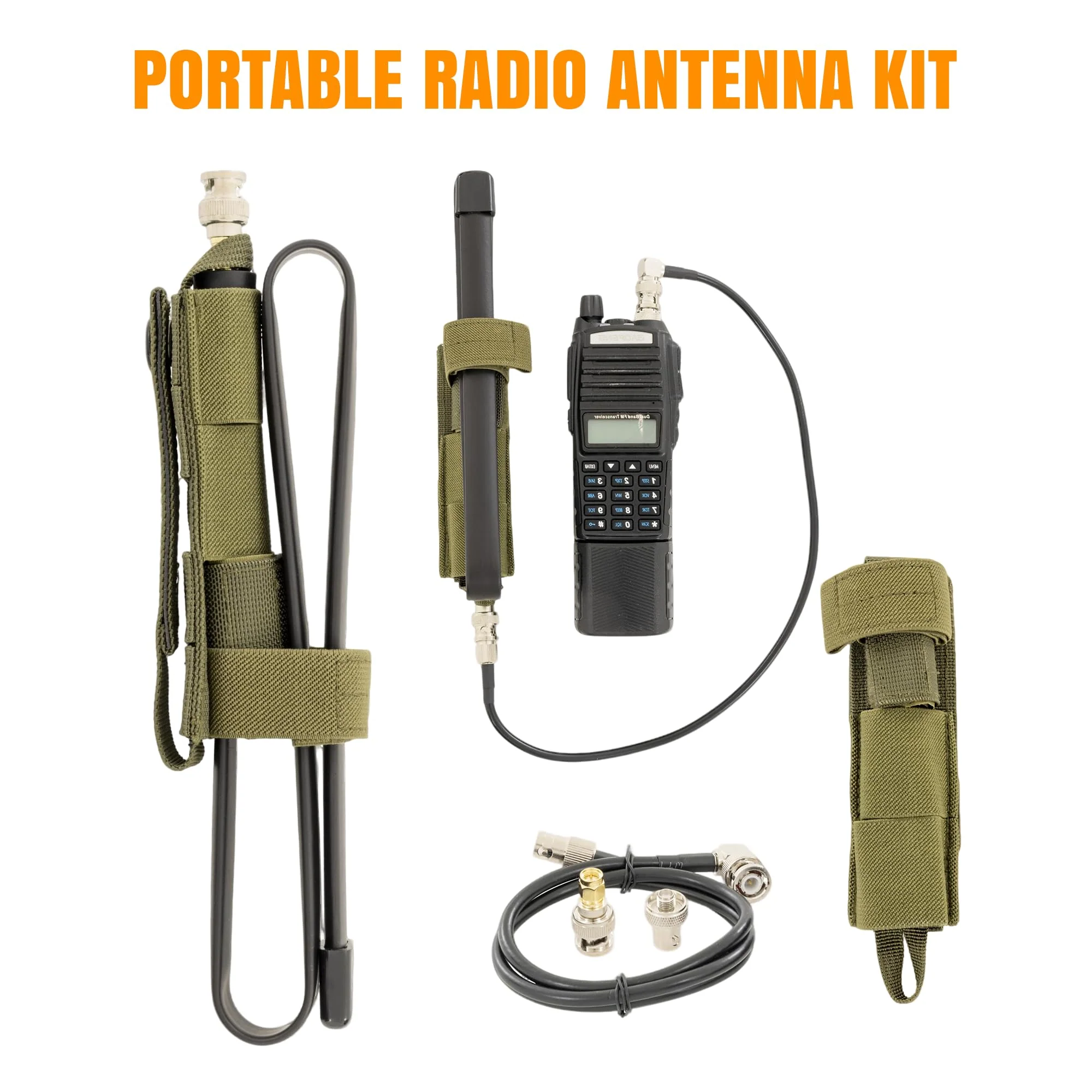 Tactical Antenna Relocation Kit – Enhanced Signal & Mobility – Chest Rig & Backpack Compatible – Durable, Lightweight & Weather-Resistant – Ideal for Military, Outdoor Use (Green, 32" Cable) Green 32 Inches - Image 8