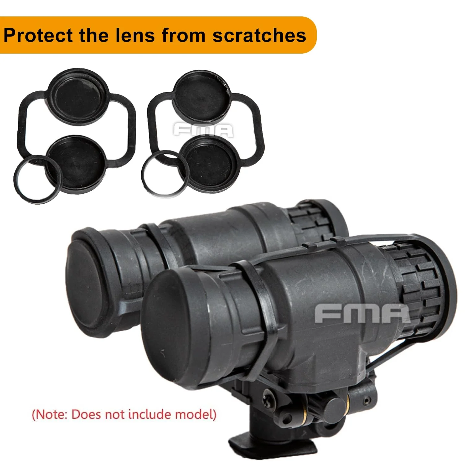 Tactical Rubber Lens Cover for AN/PVS31 Dummy Night Vision Goggle Model Lens PVS31 NVG Lens Protective Cover Apron Soft Rubber Lens Caps Objective Optics Protection Covers 2 Pair - Image 5