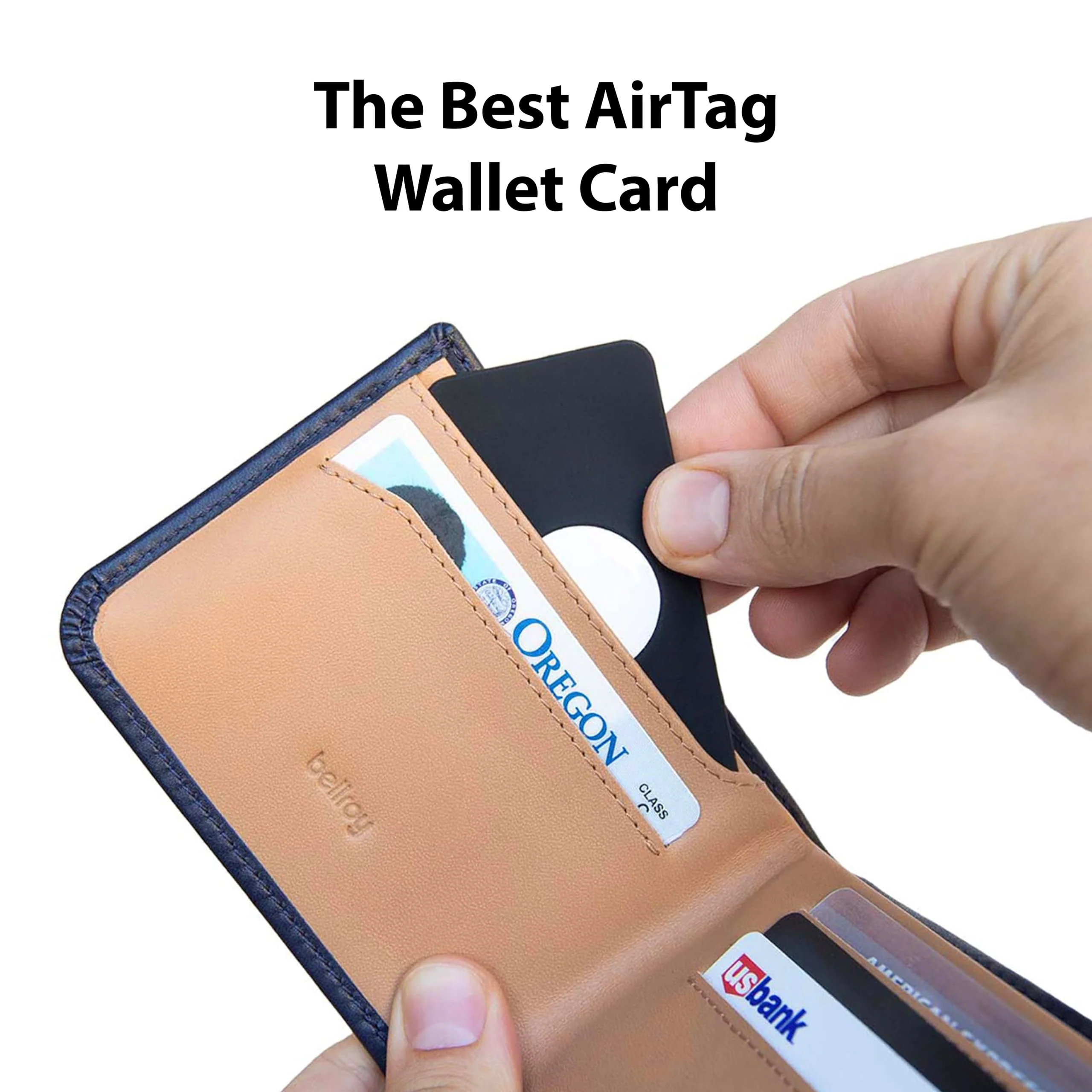 TagVault™ AirTag Wallet Holder - The Thinnest AirTag Wallet Card Insert | Flexible, Stays Hidden, Patent Pending | Elevation Lab 2-Pack - Image 2