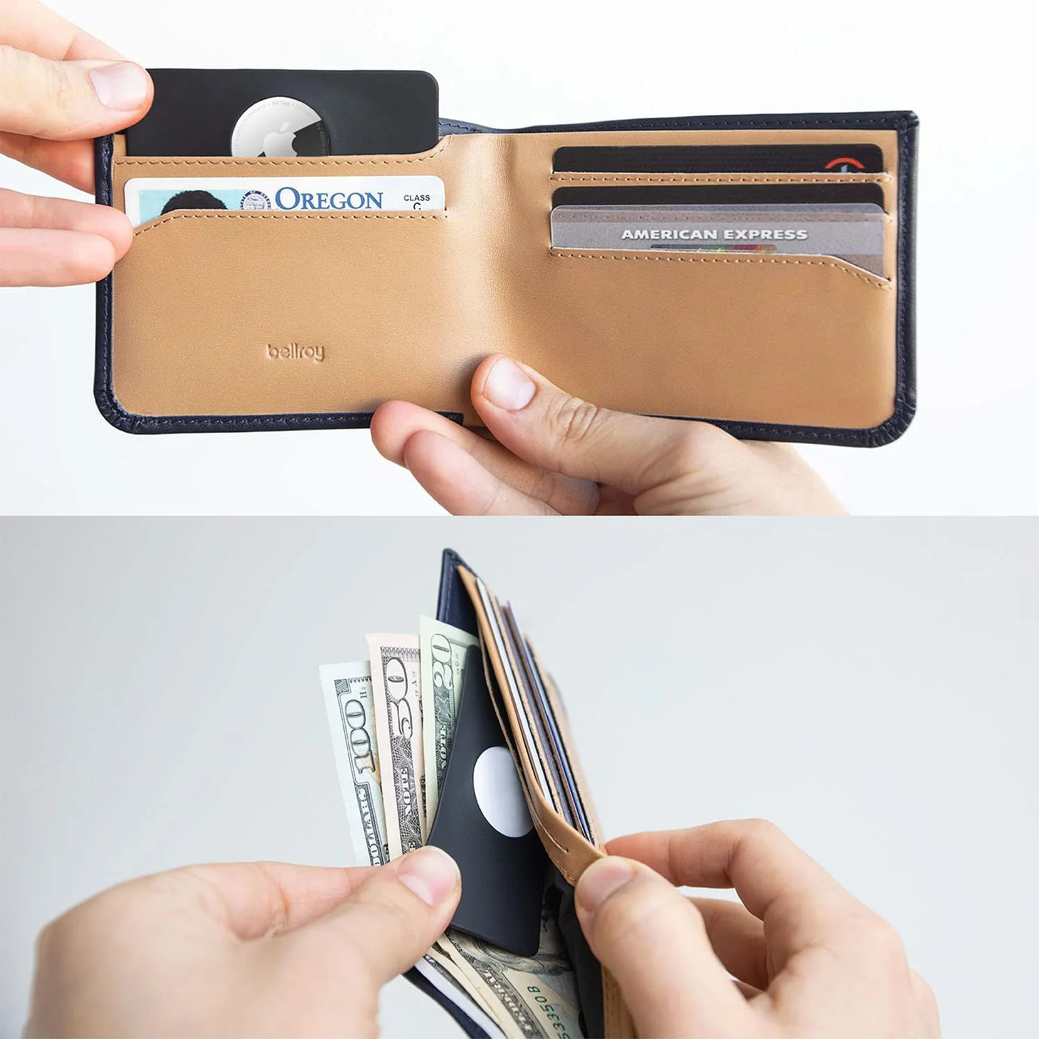 TagVault™ AirTag Wallet Holder - The Thinnest AirTag Wallet Card Insert | Flexible, Stays Hidden, Patent Pending | Elevation Lab Single - Image 7