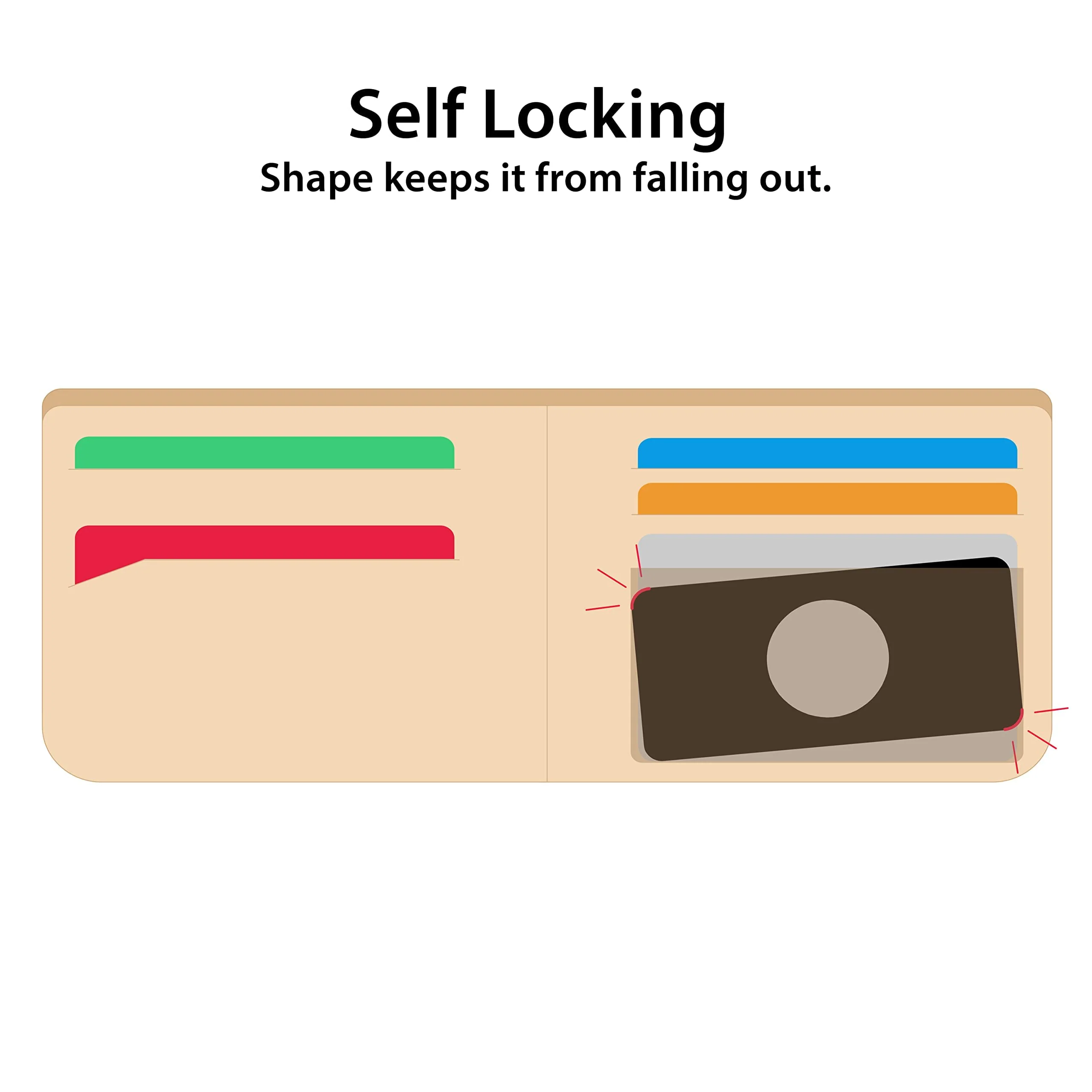 TagVault™ AirTag Wallet Holder - The Thinnest AirTag Wallet Card Insert | Flexible, Stays Hidden, Patent Pending | Elevation Lab Single - Image 8