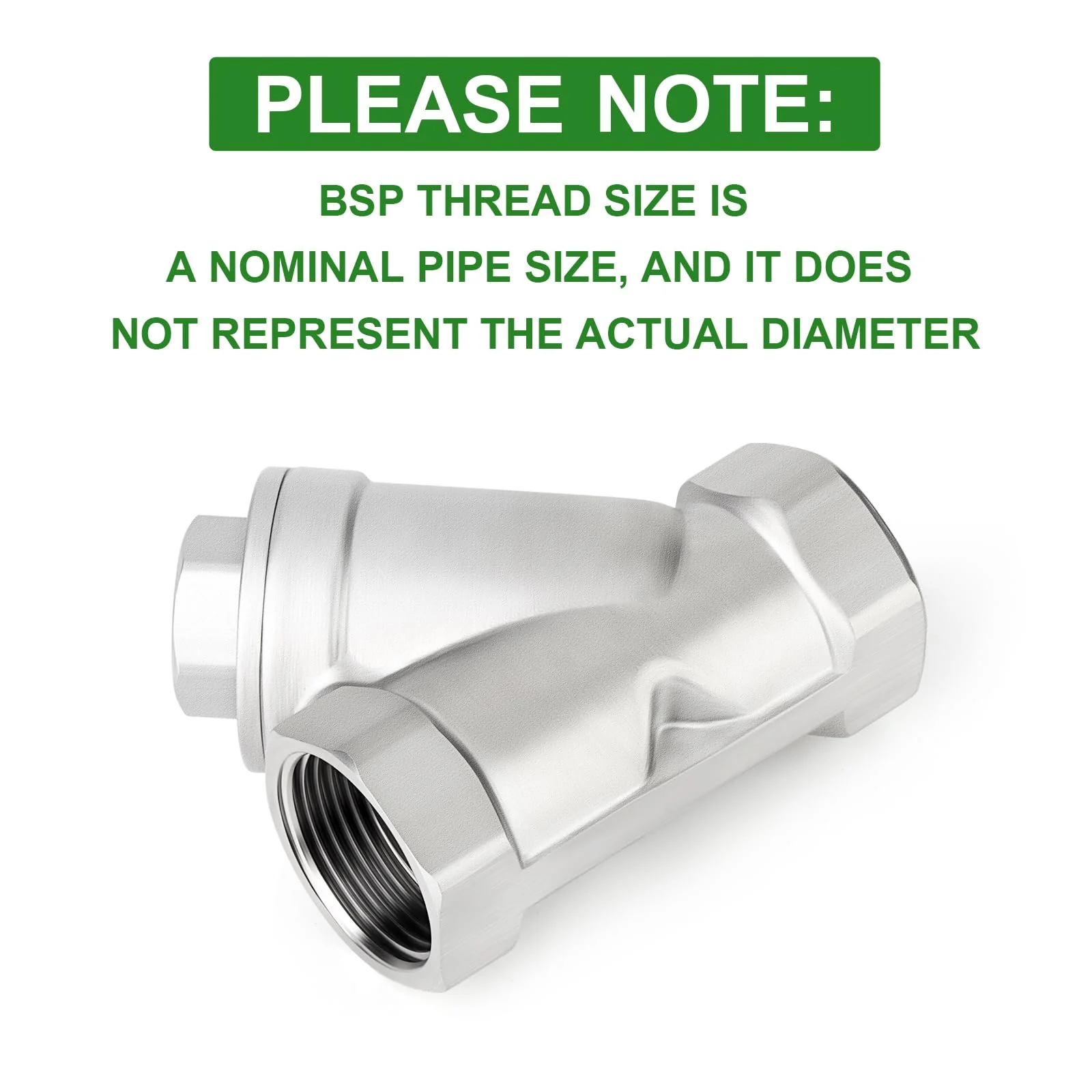 TAISHER 1PCS 304 Stainless Steel 3/4" BSP Female WYE Y Strainer Mesh Filter Valve CF8 WOG - Image 4