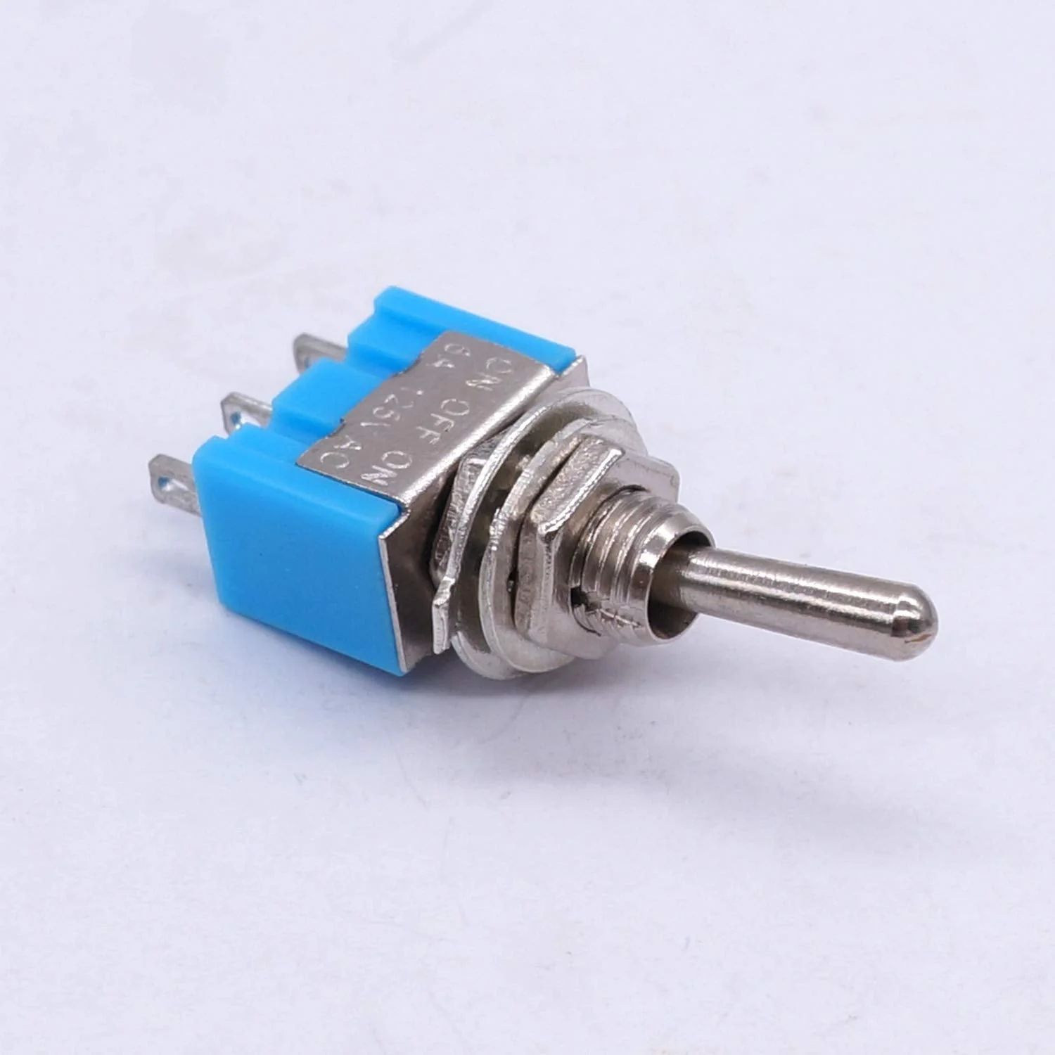 Taiss / 10 pieces blue mini toggle switch on/off 3 position SPDT 3 pin MTS-103 3pin ON / OFF / ON - Image 5