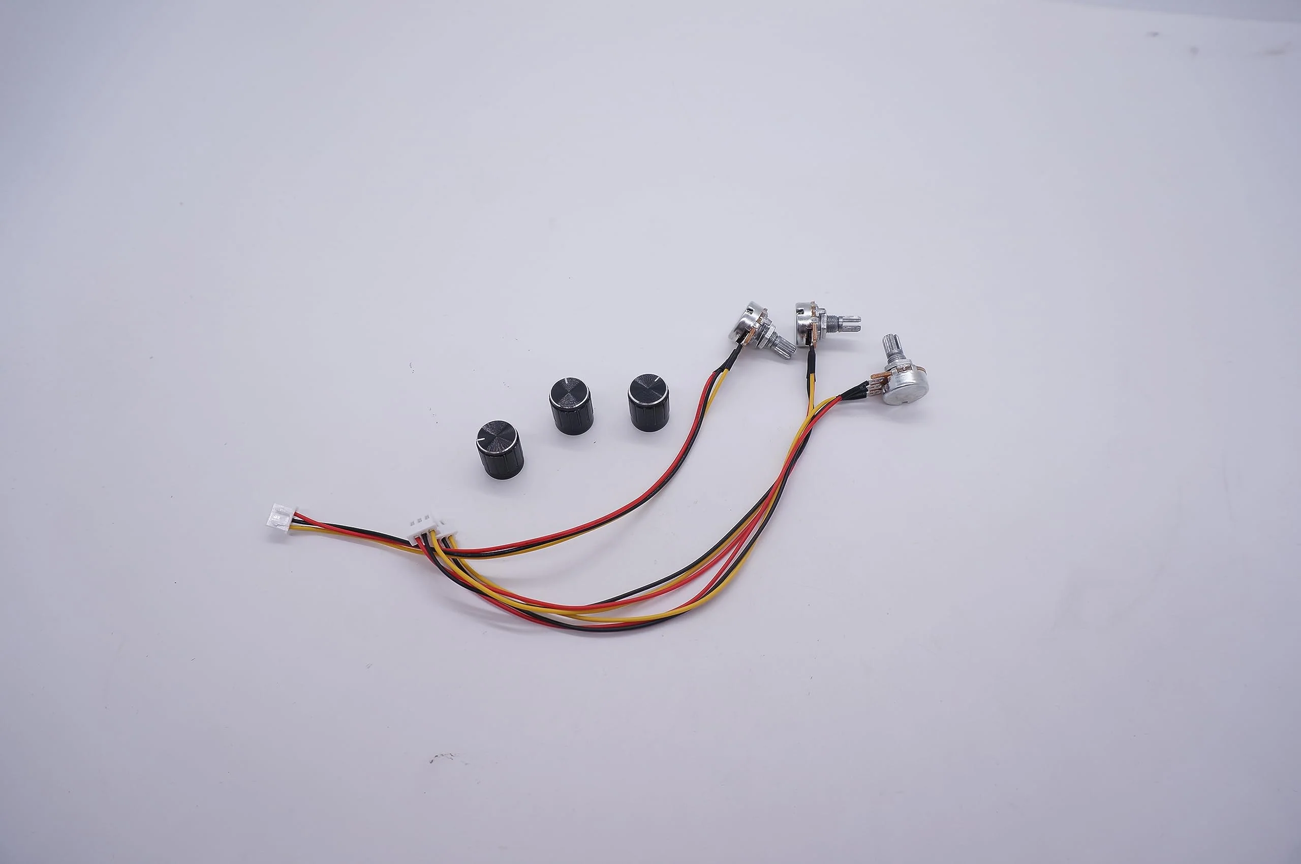 Taiss/3 Pcs 10K Ohm Linear Taper Adjustable Rotary Potentiometer Change Resistance WH148 B10K 3 Pin with XH2.54-3P Connector Wire Cable + Black Knob Cover Cap 148-10k-BKL - Image 11