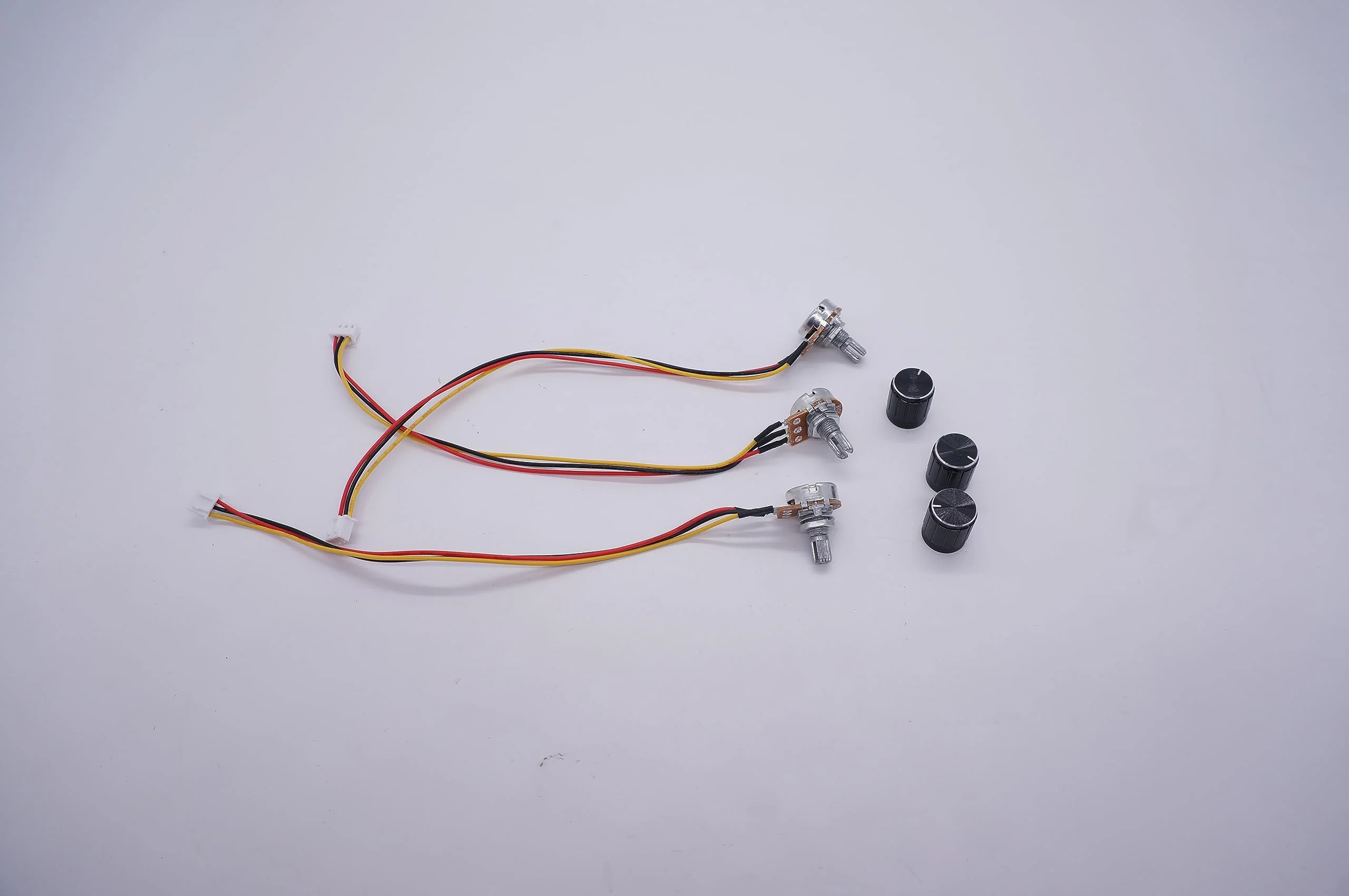 Taiss/3 Pcs 10K Ohm Linear Taper Adjustable Rotary Potentiometer Change Resistance WH148 B10K 3 Pin with XH2.54-3P Connector Wire Cable + Black Knob Cover Cap 148-10k-BKL - Image 12