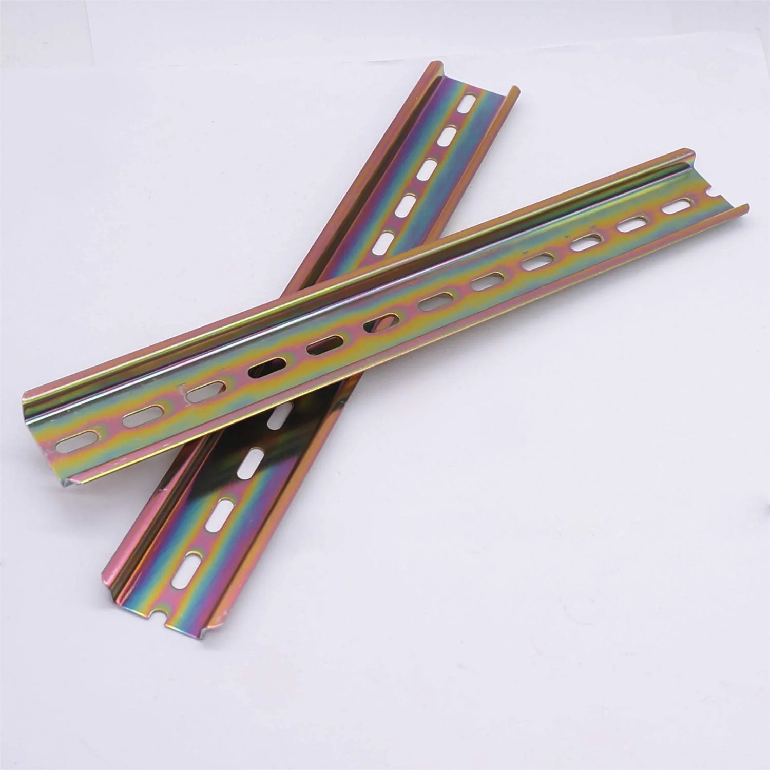 Taiss 3 x 25 cm DIN rail high-quality colour steel DIN rail for distribution cabinet control cabinet, 35 mm wide, 7.5 mm high, 250 mm long, 250 mm - Image 3