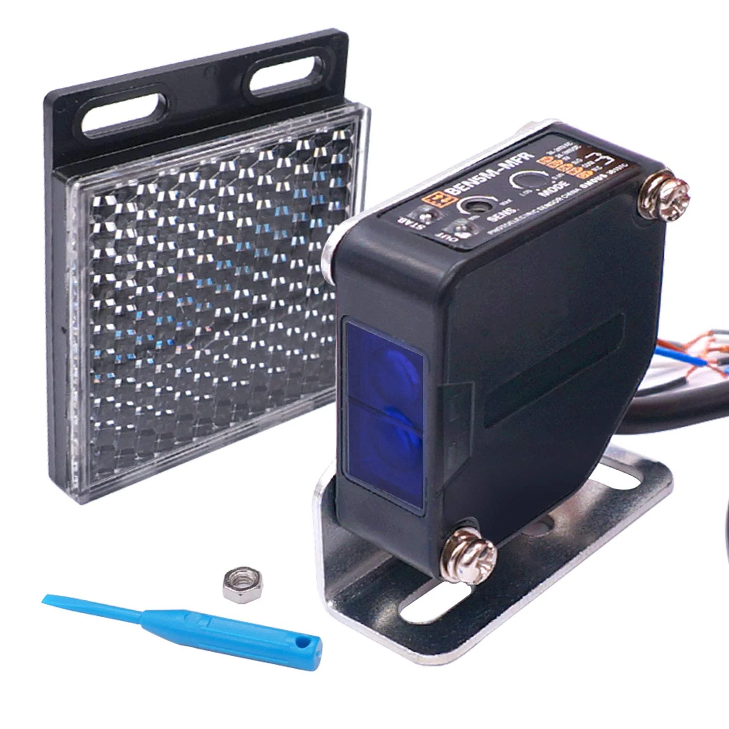 Taiss Photoelectric Sensors BEN5M 3A 24-240VDC 24-240VAC Retroreflective Proximity Switch Induction Distance 5M - Image 2