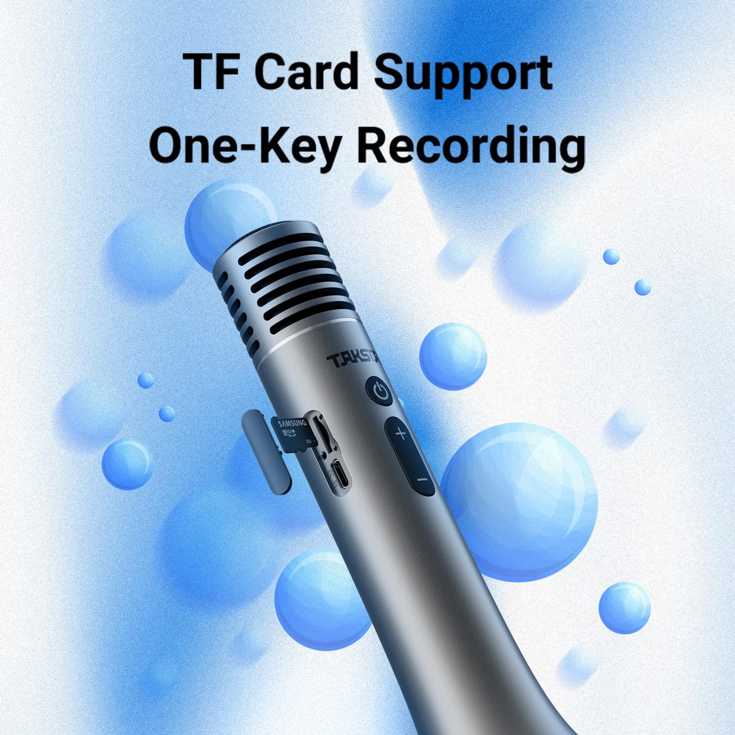 TAKSTAR Bluetooth Microphone Karaoke Wireless Mic & Voice Amplifier Microphone with Speaker, 4 Sound Effects & TF Card, 12W Portable Handheld Mic for Meeting Outdoors Speech Party Teaching(DA12) - Image 5