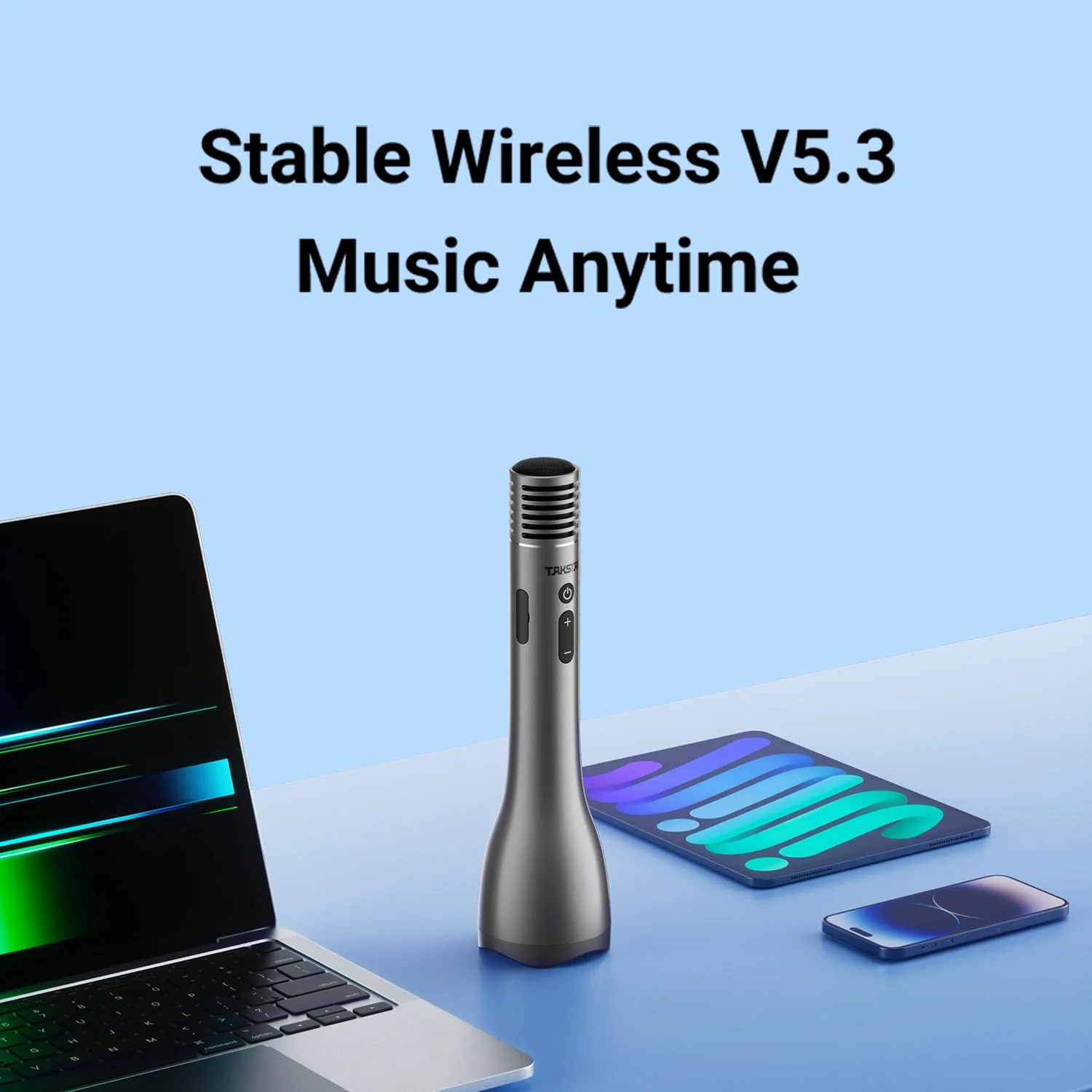 TAKSTAR Bluetooth Microphone Karaoke Wireless Mic & Voice Amplifier Microphone with Speaker, 4 Sound Effects & TF Card, 12W Portable Handheld Mic for Meeting Outdoors Speech Party Teaching(DA12) - Image 6