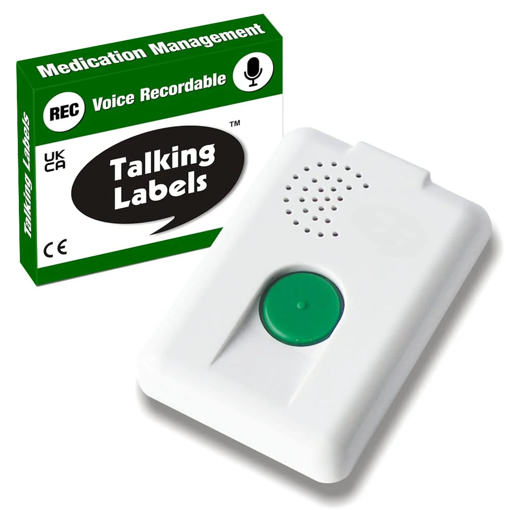 Talking Products, 20 Seconds Record Talking Label for Medication Management, Visual Impaid, Audible Hints for Identifying and Taking Medications - Image 2