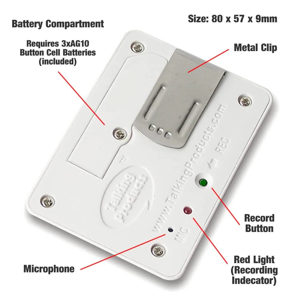 Talking Products, 20 Seconds Record Talking Label for Medication Management, Visual Impaid, Audible Hints for Identifying and Taking Medications - Image 5