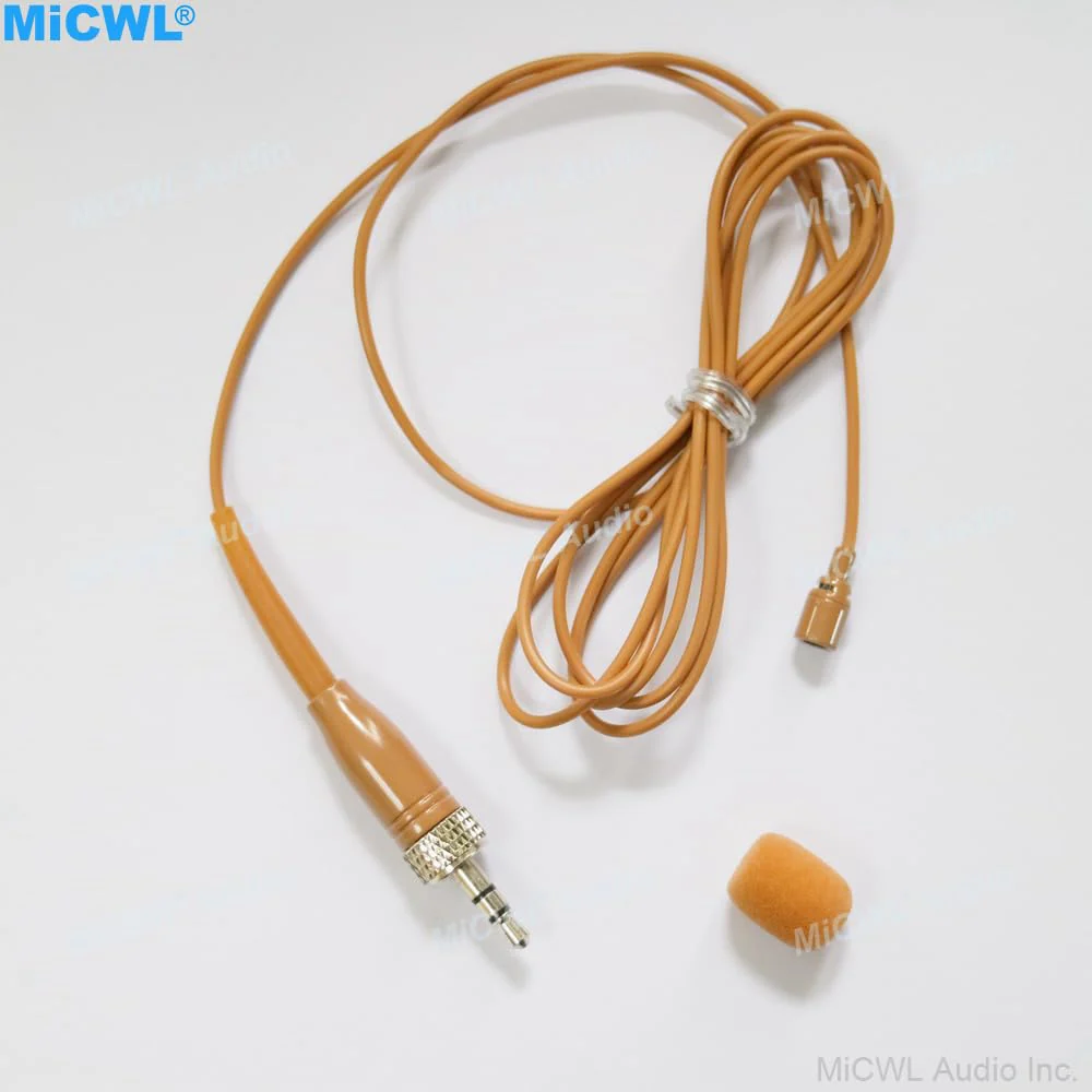 Tan Mini Lapel Lavalier Microphone for Sennheiser EW G3 G4 G5 Wireless Pocket System 3.5mm Lock Jack - Image 3