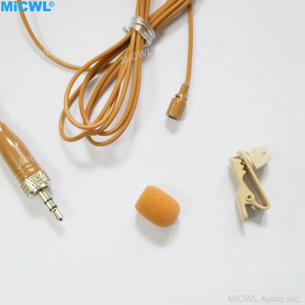 Tan Mini Lapel Lavalier Microphone for Sennheiser EW G3 G4 G5 Wireless Pocket System 3.5mm Lock Jack - Image 4