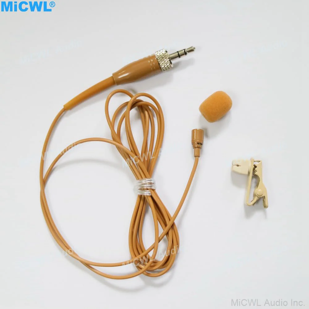 Tan Mini Lapel Lavalier Microphone for Sennheiser EW G3 G4 G5 Wireless Pocket System 3.5mm Lock Jack - Image 7