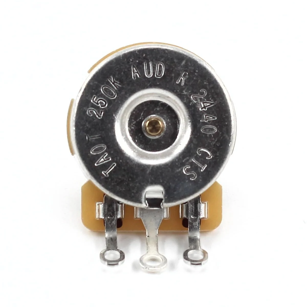 TAOT Precision Bass Wiring Kit - TAOT Custom 250kΩ Solid, .047 OD Cap - P-Bass Clear Stamping - Image 3