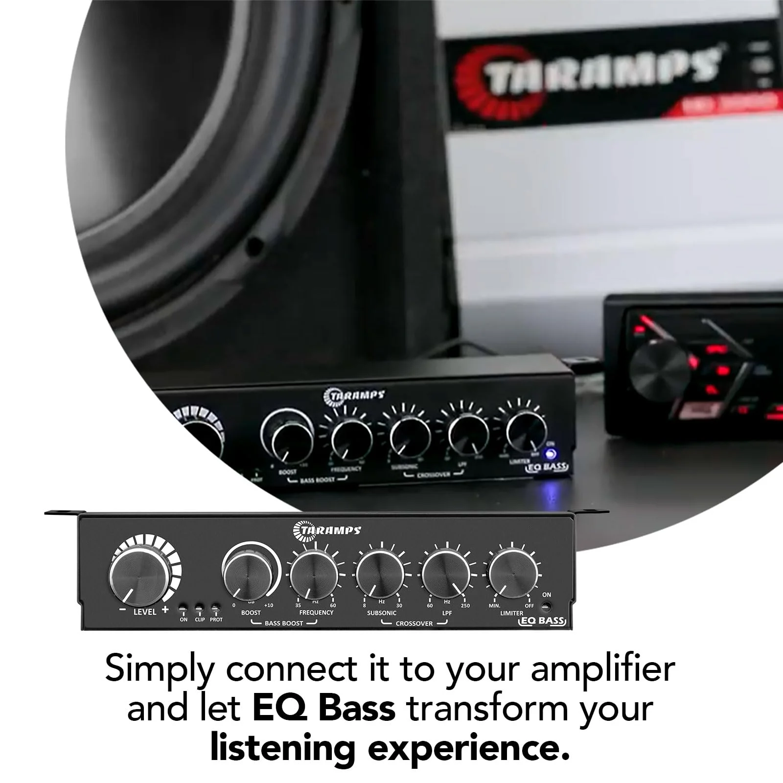 Taramps EQ BASS Digital Audio for Control Your Bass Volume, with RCA Output/Input, Perfect Match The Output Signal Levels of virtually al Models of CD/DVD Head Units, Frequency Response to 250HZ. - Image 4