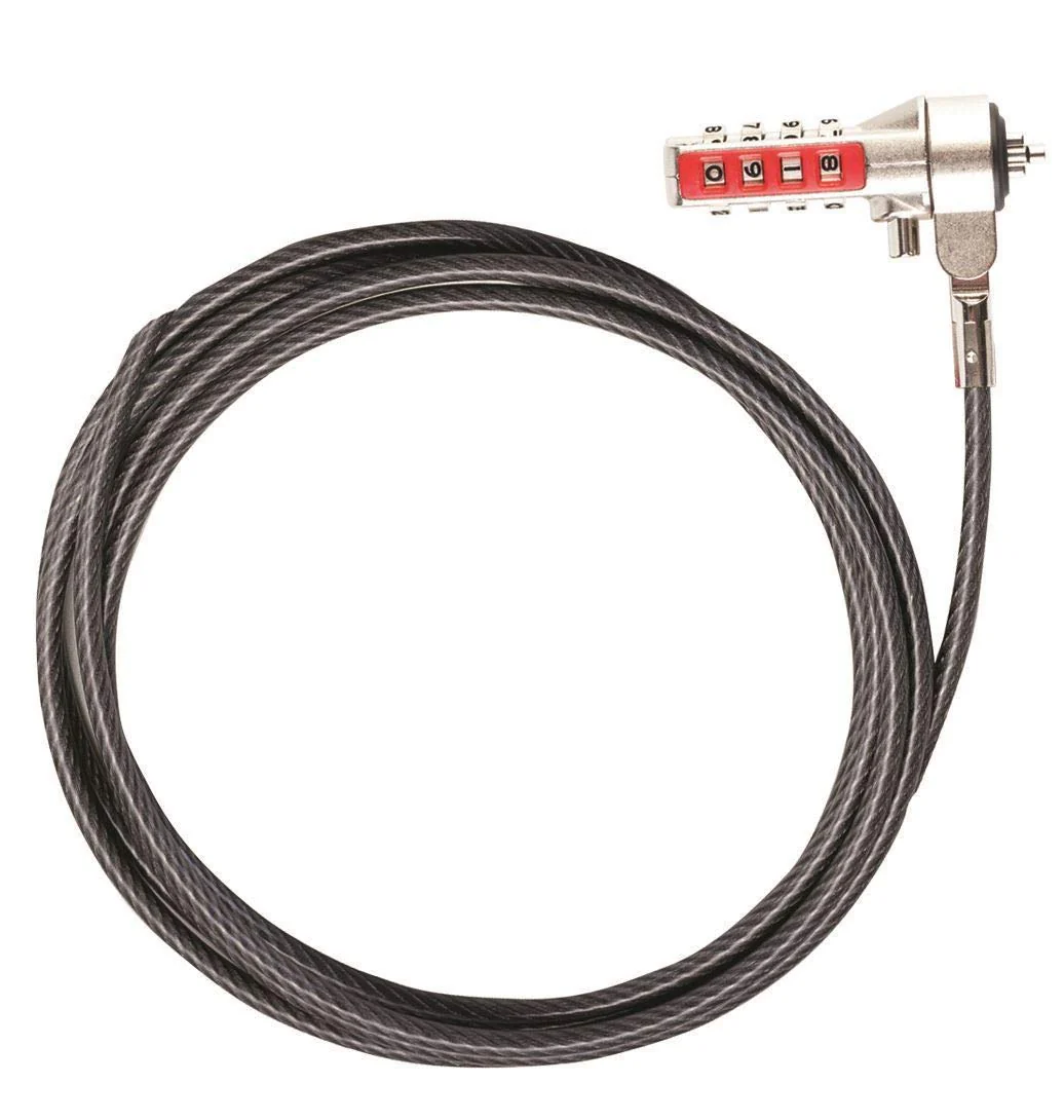 Targus DEFCON T-Lock Serialized Combo Cable Lock for Laptop Computer and Desktop Security (PA410S-1) 6.5 feet - Image 2