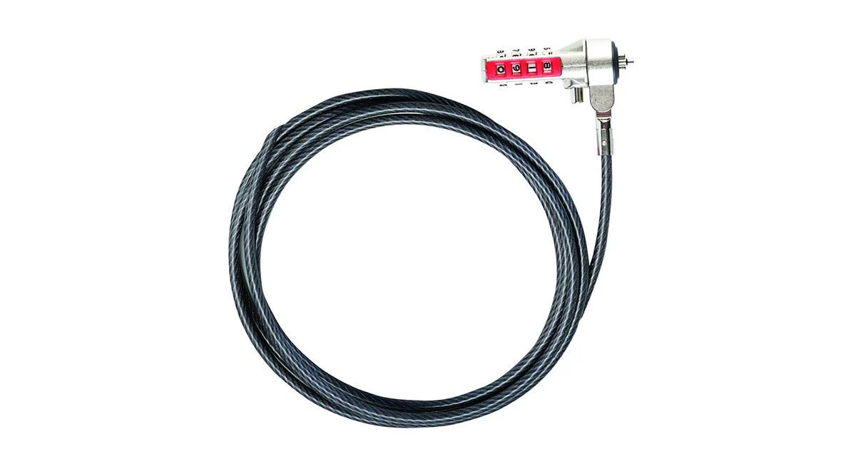 Targus DEFCON T-Lock Serialized Combo Cable Lock for Laptop Computer and Desktop Security (PA410S-1) 6.5 feet - Image 3