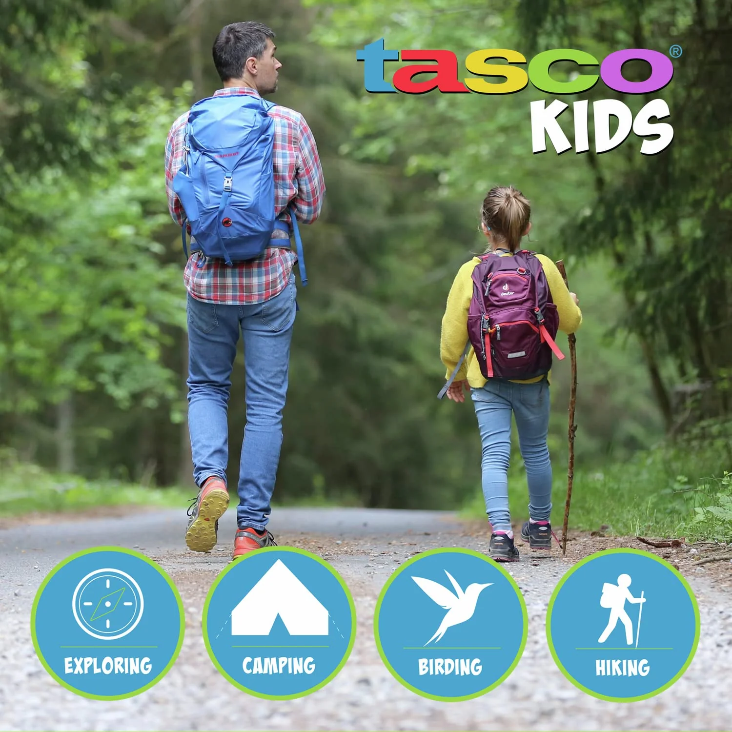 Tasco Kids Binoculars 8x21, Compact Binoculars for Kids Ages 3-12, Great for Adventures, Hiking, Camping, Travel, Bird Watching Not-Foldable Pink - Image 7