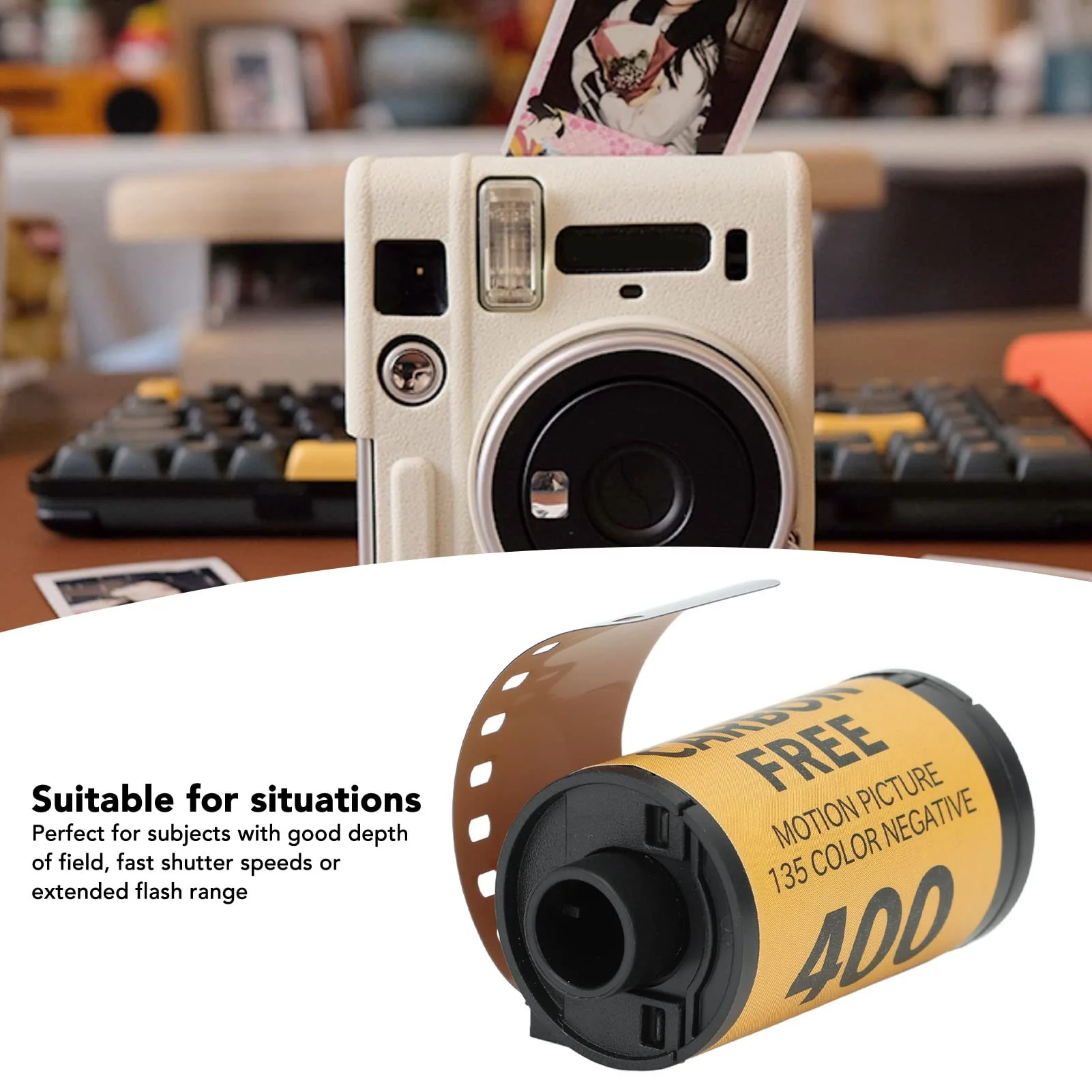 Tbest Office Pliescra Color Film Iso 320‑400 35Mm Fine Grain Wide Exposure Latitude Hd Color Negative Film for 135 36 Sheet (8 Sheet) 8 Sheet - Image 2
