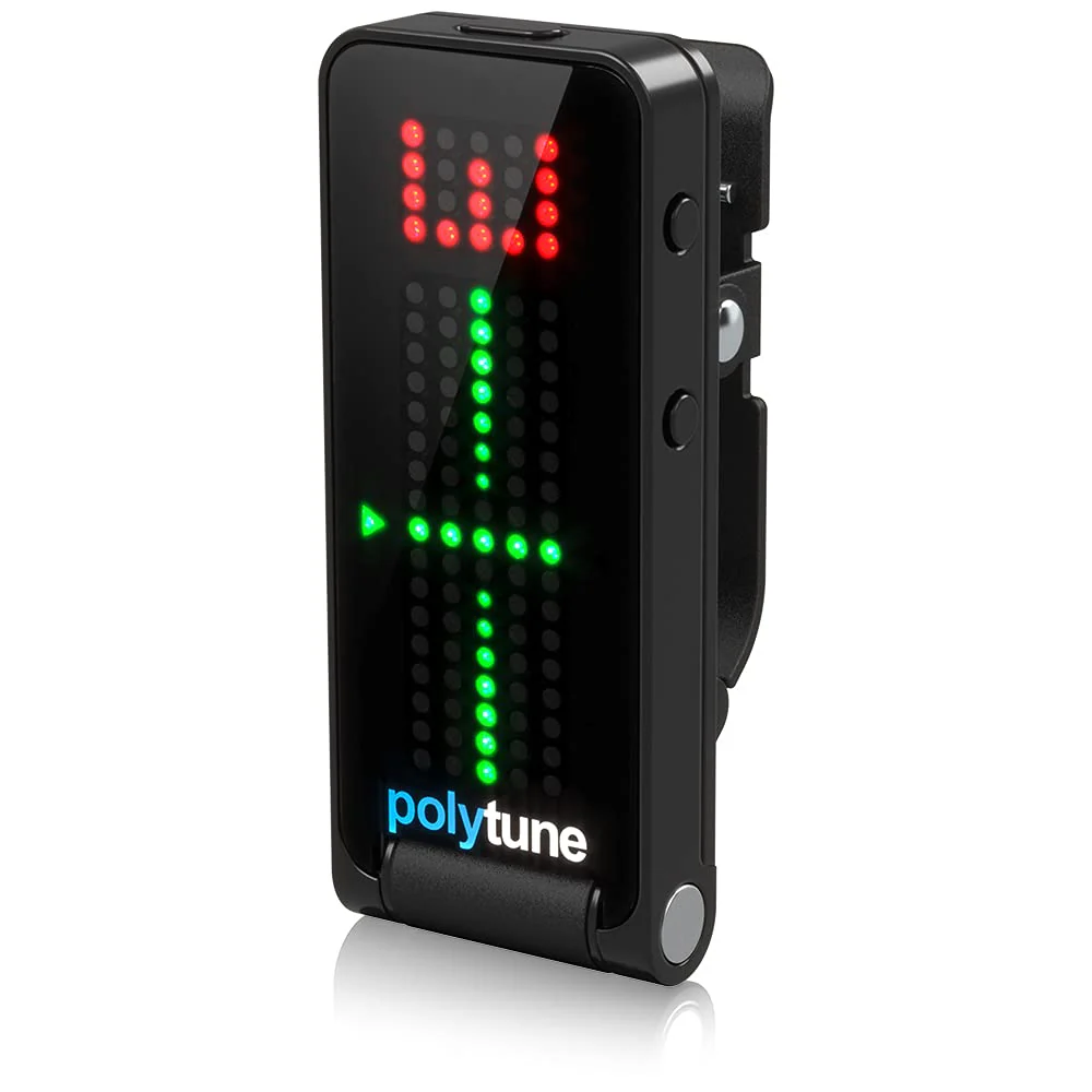 TC Electronic POLYTUNE CLIP Clip-On Tuner with Polyphonic, Strobe and Chromatic Modes and 108 LED Matrix Display for Ultimate Tuning Performance Black - Image 3