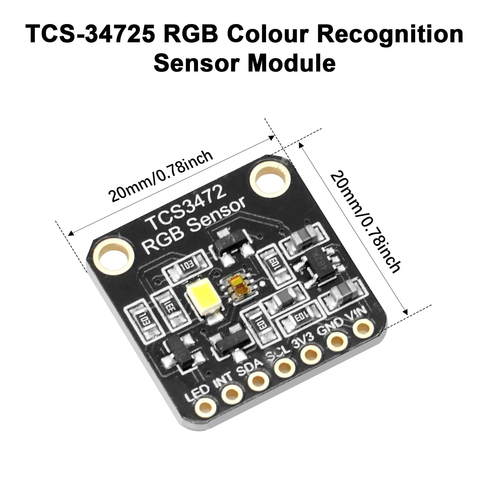 TCS-34725 RGB Light Colour Module AYWHP 2 Pieces RGB Light Colour Sensor Colour Detection Sensor Colour Meter Photoelectric Sensor Compatible with Arduino - Image 2
