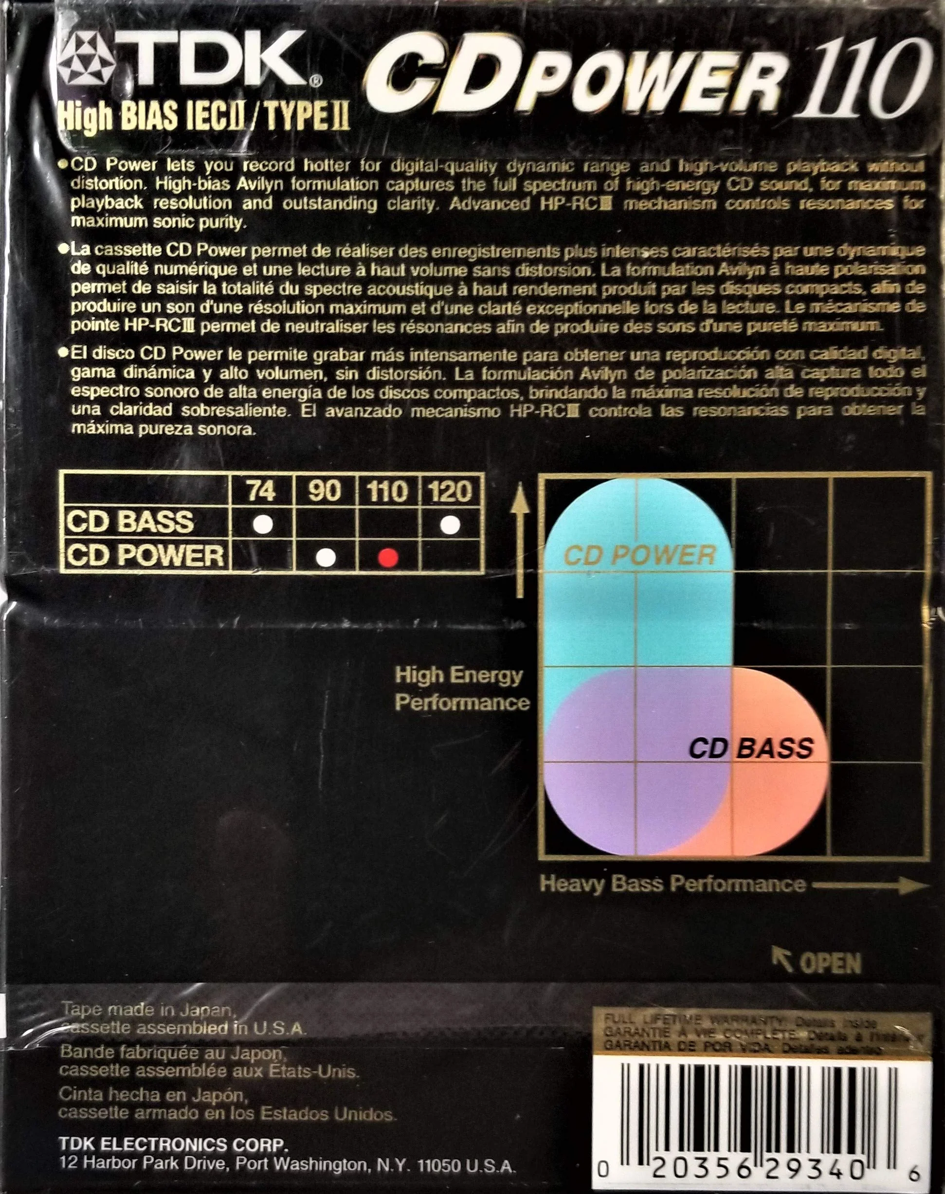 TDK CD Power 110 Cassette, 2pk High Bias Audio Cassette Tapes - Image 2