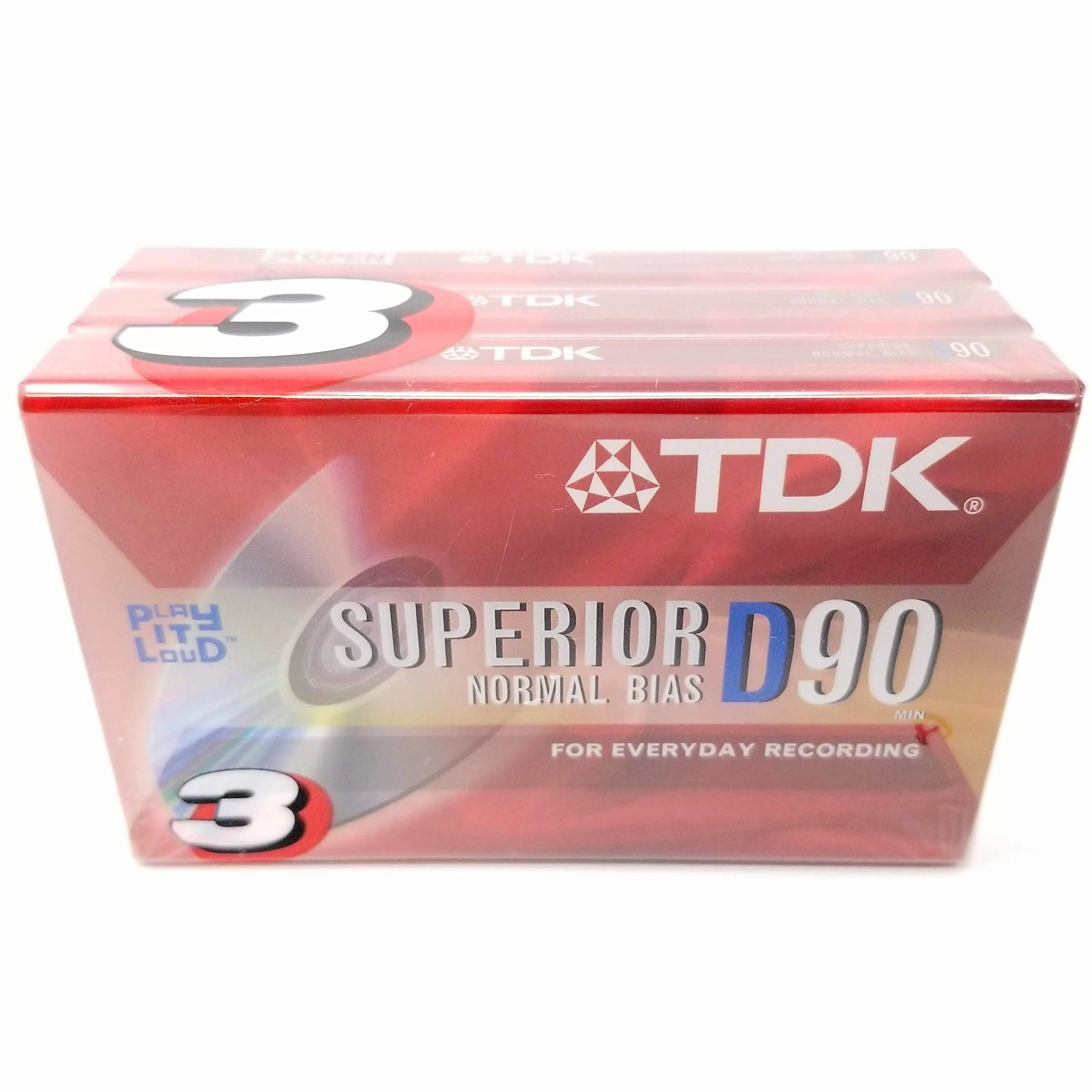 TDK D90 High Output 90 Minute IECI/Type I Cassette Tapes, Set of (3) - Image 2