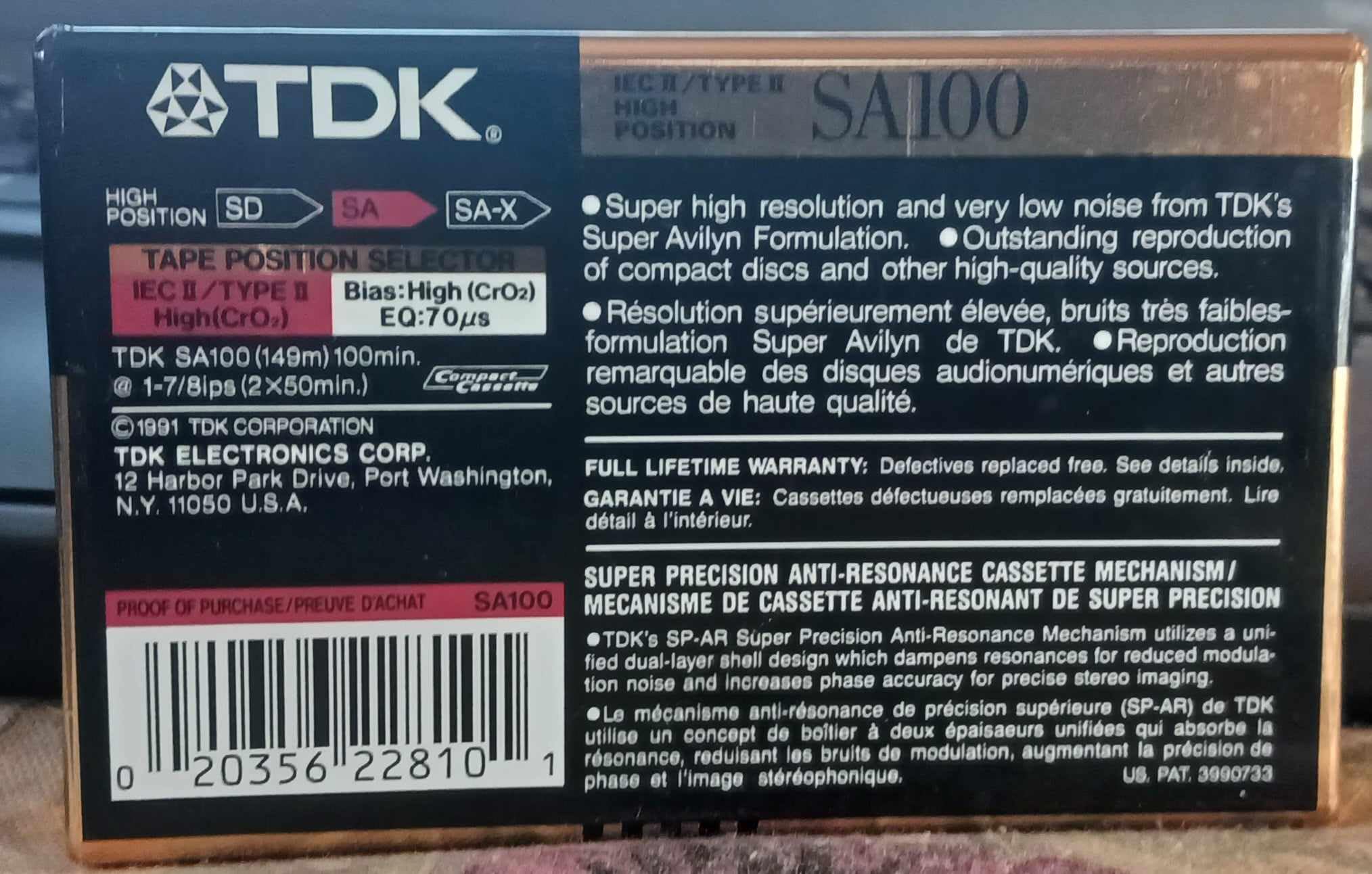 TDK SA-100 IEC II/TYPE II High Bias - Image 2