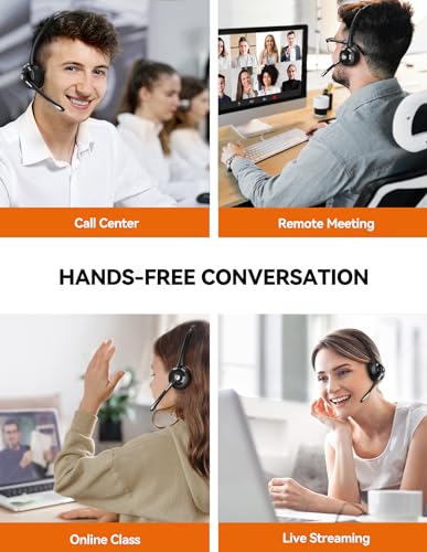 TECKNET Wireless Headset, Bluetooth Headphones with Noise Cancelling Microphone for Trucker, Hand Free Wireless Headset with Mute Mic Luxury configuration - Image 7