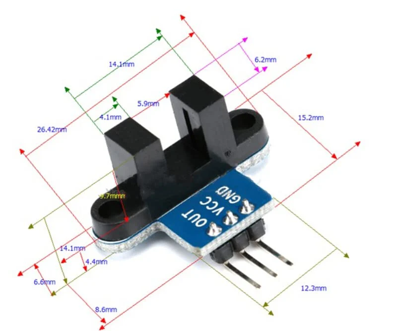 TECNOIOT 5pcs Infrared Slotted Optical Speed Sensor Detection Optocoupler Module - Image 3
