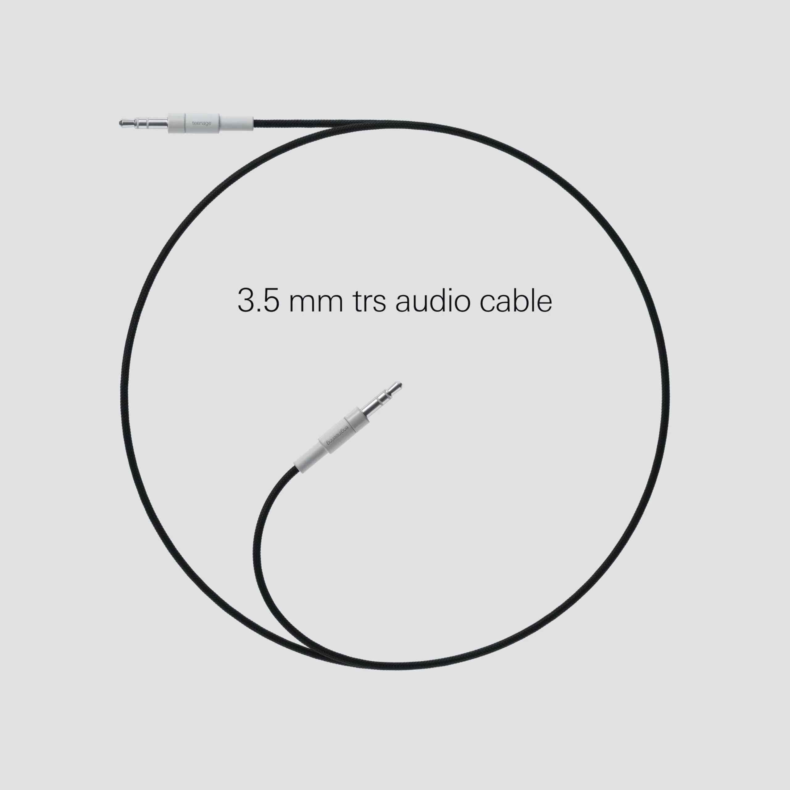 teenage engineering textile audio cable 3.5 mm - 3.5 mm, 1200 mm | 47 in (black) - Image 3