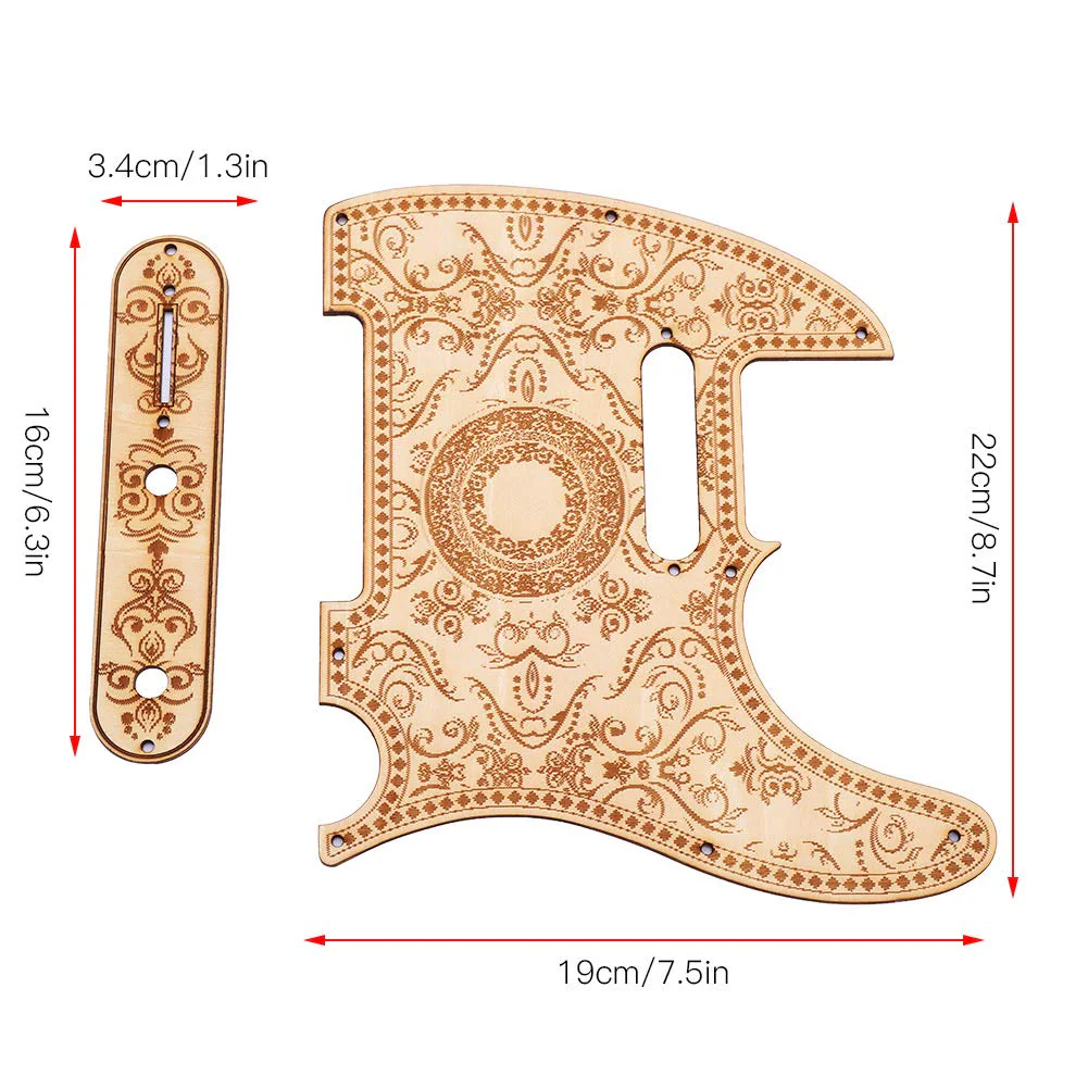Telecaster Pickguard, Maple Wood Telecaster Control Plate, Guitar Pickguard Suitable for TL Electric Guitar - Image 2