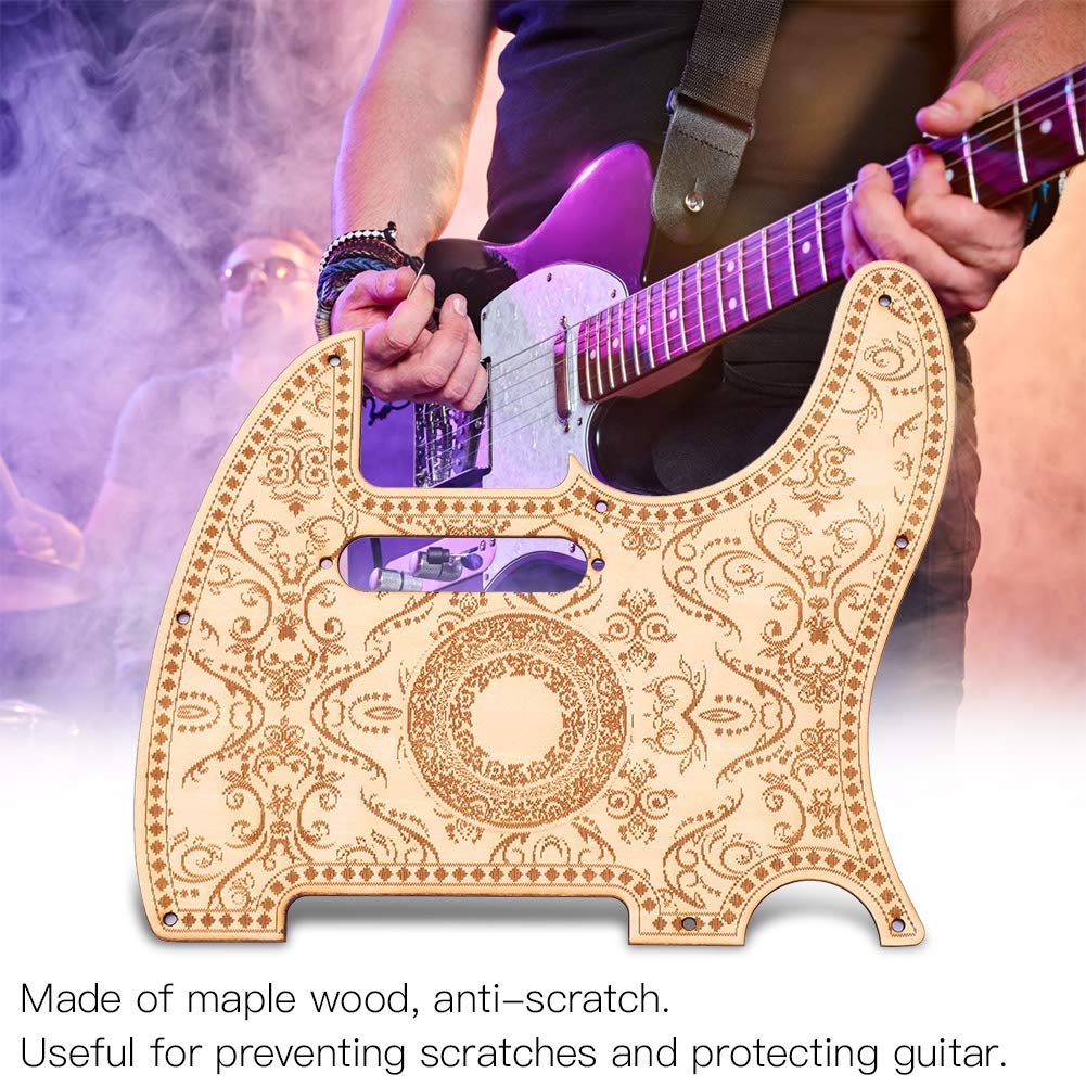 Telecaster Pickguard, Maple Wood Telecaster Control Plate, Guitar Pickguard Suitable for TL Electric Guitar - Image 3
