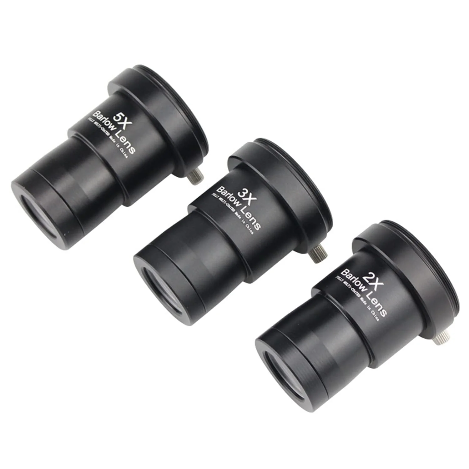 Telescope Barlow Lenses Kit 2X-3X-5X, 1.25 Inch Telescope Accessory, Fully Metal Multi Coated Broadband Green Film Barlow Lens for Telescope Astronomy Eyepiece - Image 2