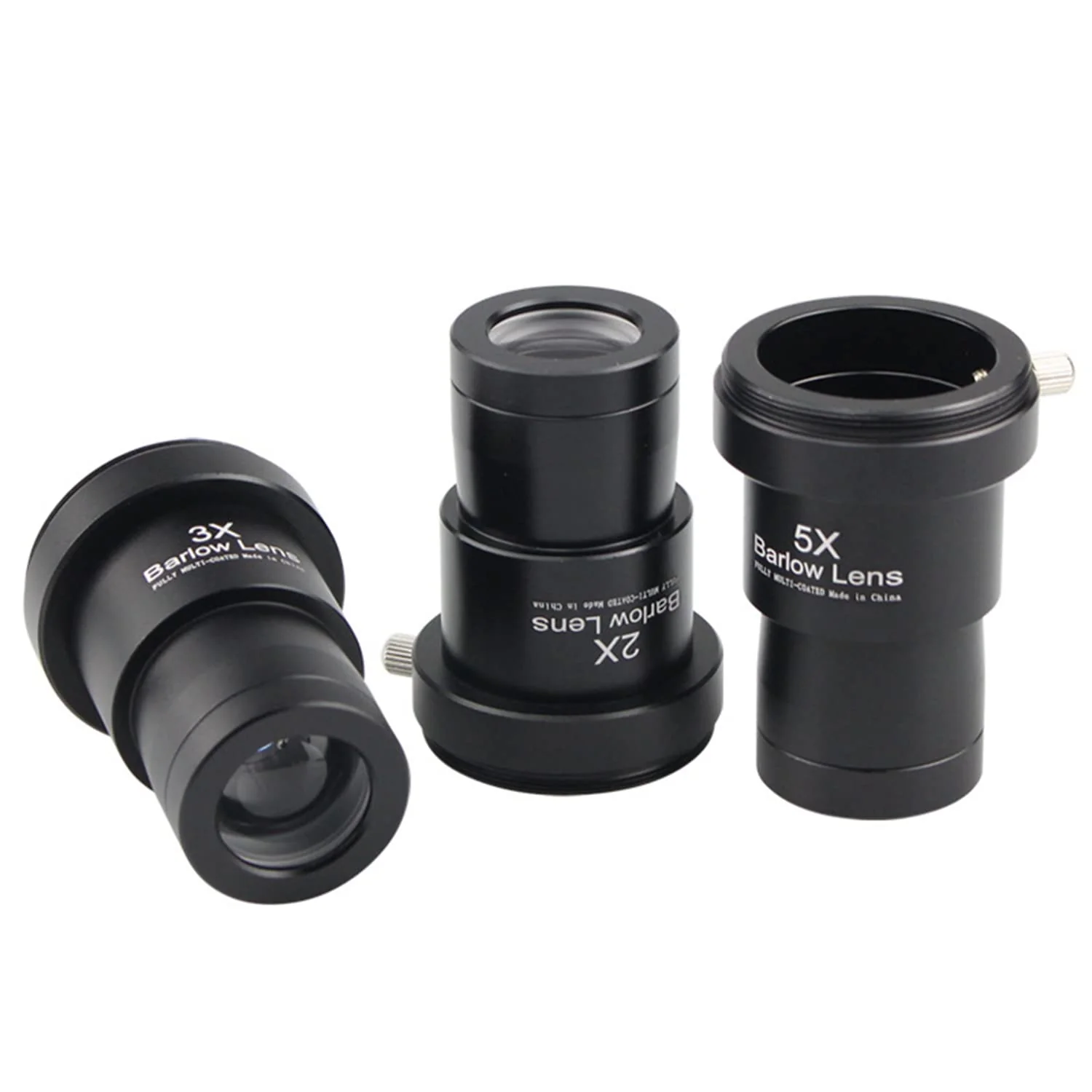 Telescope Barlow Lenses Kit 2X-3X-5X, 1.25 Inch Telescope Accessory, Fully Metal Multi Coated Broadband Green Film Barlow Lens for Telescope Astronomy Eyepiece - Image 4
