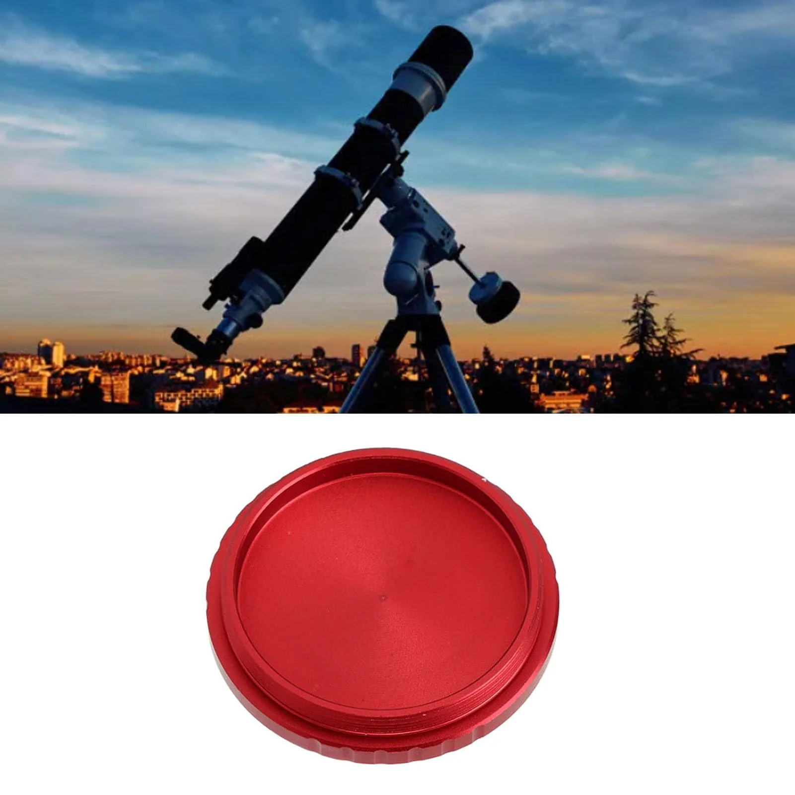 Telescope Lens Dust , Aluminum Alloy Lens Cover, Portable Magnifying Mirror Dust Protective Lens for Photographic Socket (M54*0.75) M54*0.75 - Image 5