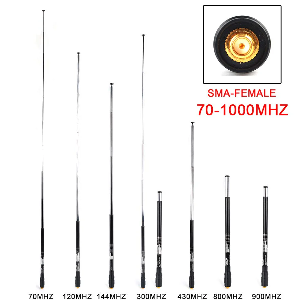 Telescopic 70-1000MHz SMA-F Wideband Broadband Antenna for Handheld Ham Radio Two-Way Radios - Image 4