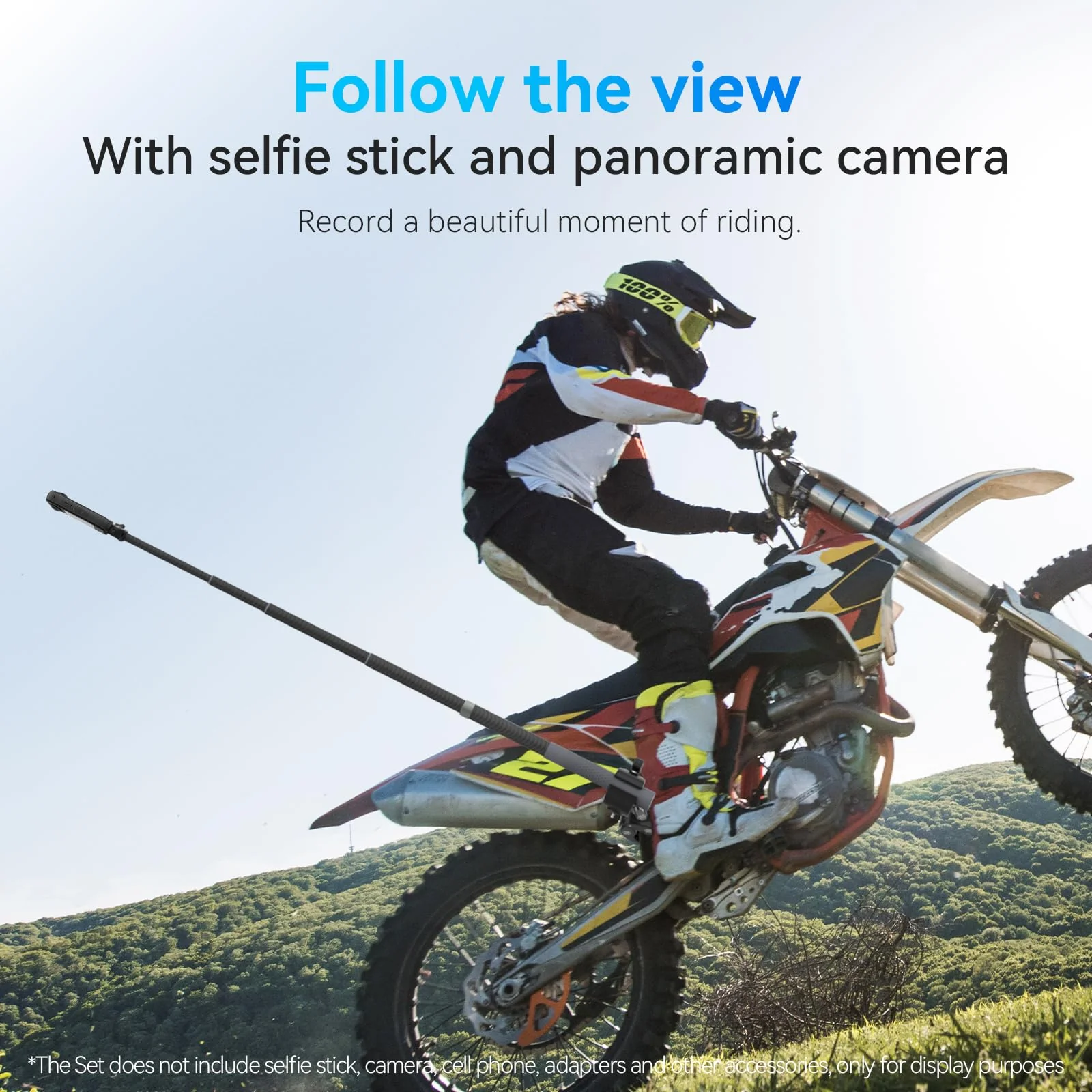 TELESIN 360 Dual Ball Clamp Mount, Bike Bicycle Motorcycle Handlebar Stick Pole Mount Holder Accessories for DJI Osmo Action 6 /Osmo Nano/Osmo 360 /Osmo Action 5 Pro, Hero 13 12 11 10 9, Insta 360 X5 Metal Dual Ball - Image 2