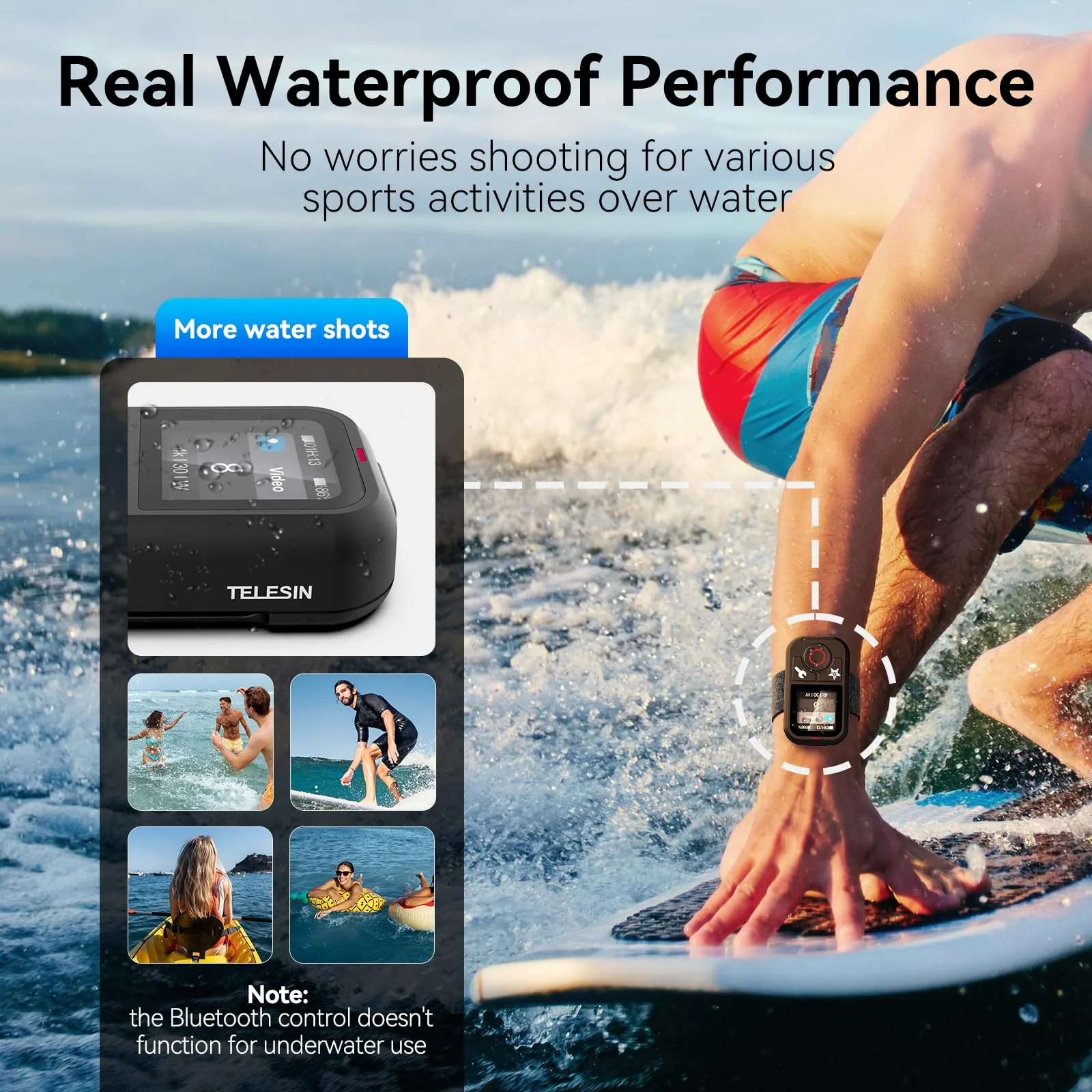 TELESIN T13 Waterproof Remote Control for GoPro | Color LCD Dispaly | Multi-Language Support, Smart Wireless Controller Compatible with Go Pro 13 12 11 10 9 8 Black Max Mini Action Camera Accessories - Image 7