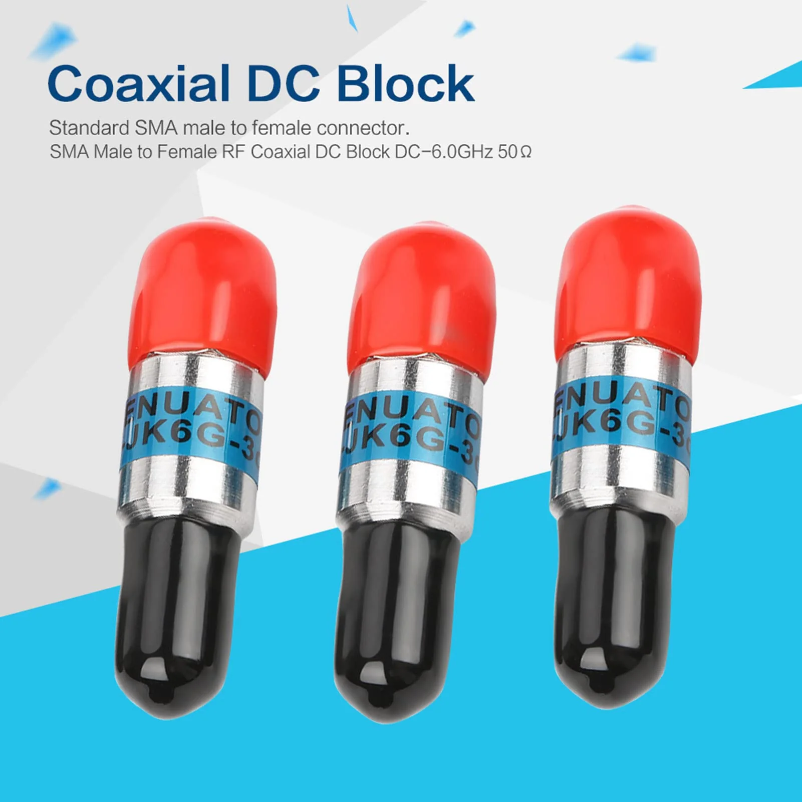 Telituny 3 Pieces Attenuator, SMA-JK Male to Female RF Coaxial Damper 2 Watt 6.0 GHz 50Ω Connector RF Coaxial DC Block Fixed Attenuator for Electrical Use (10 dB) 10db - Image 2